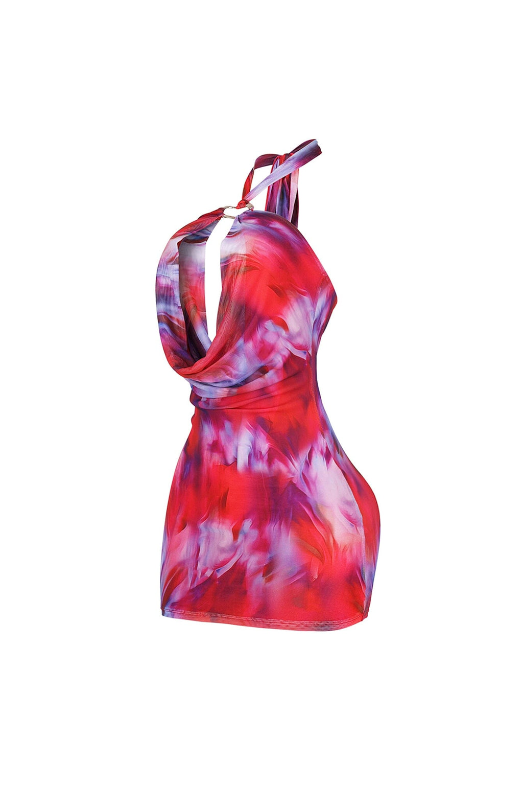 Chiara Printed Metal Halter Dress