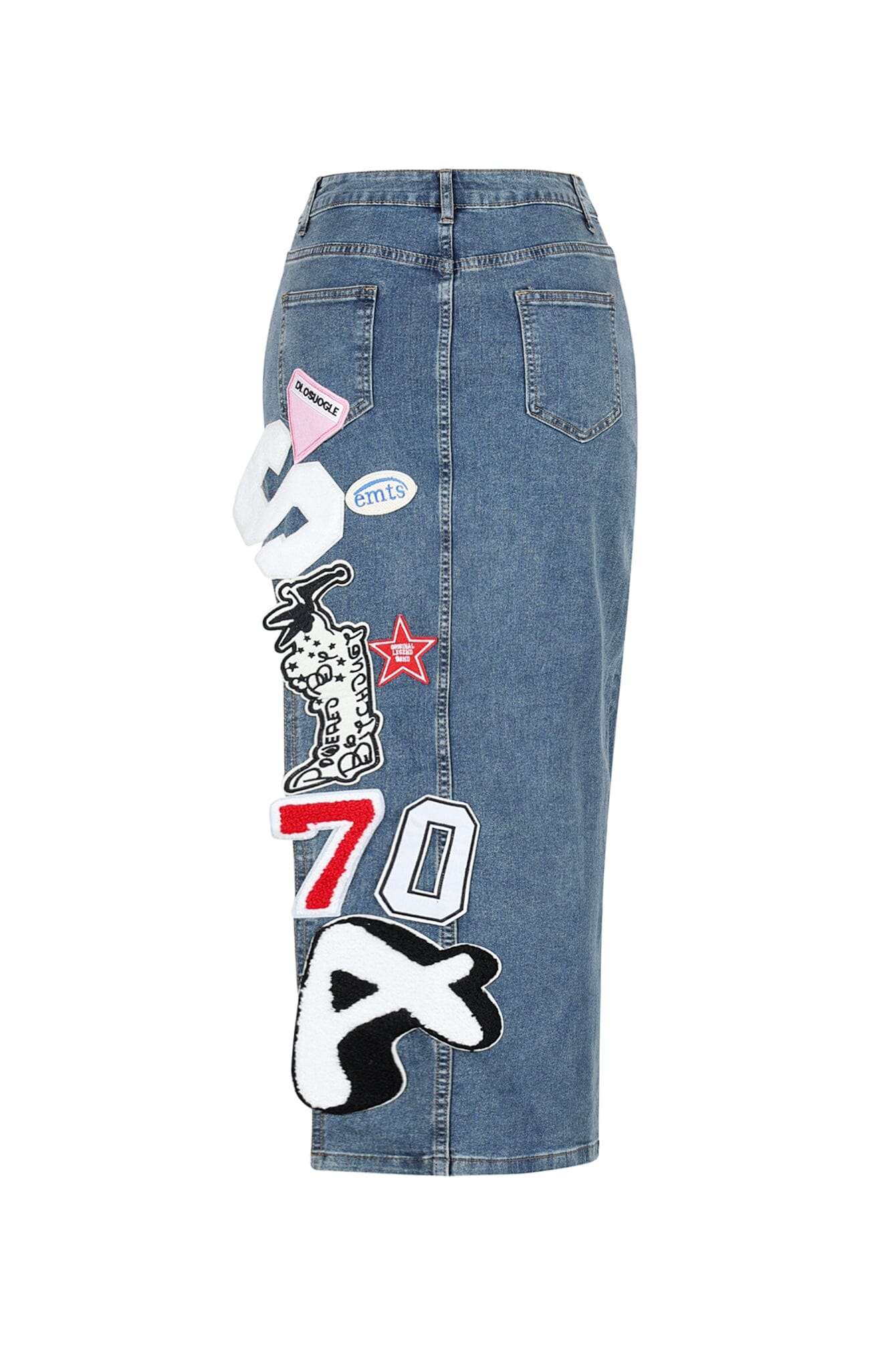 Pitch Perfect Patch Denim Skirt