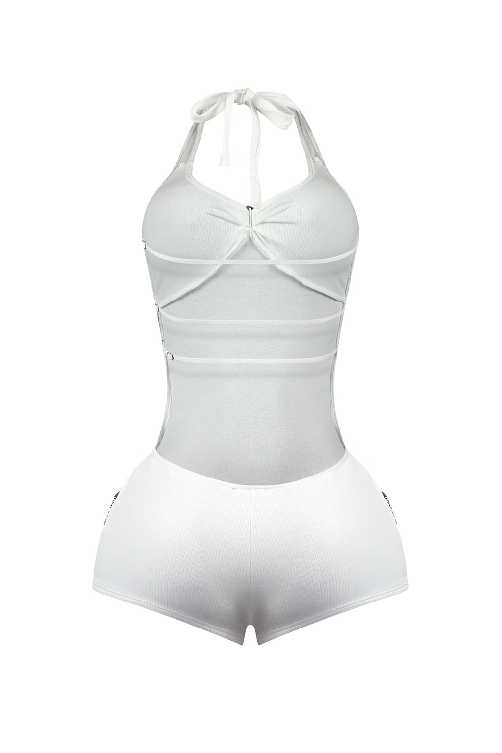 Emery Rhinestone Halter Romper