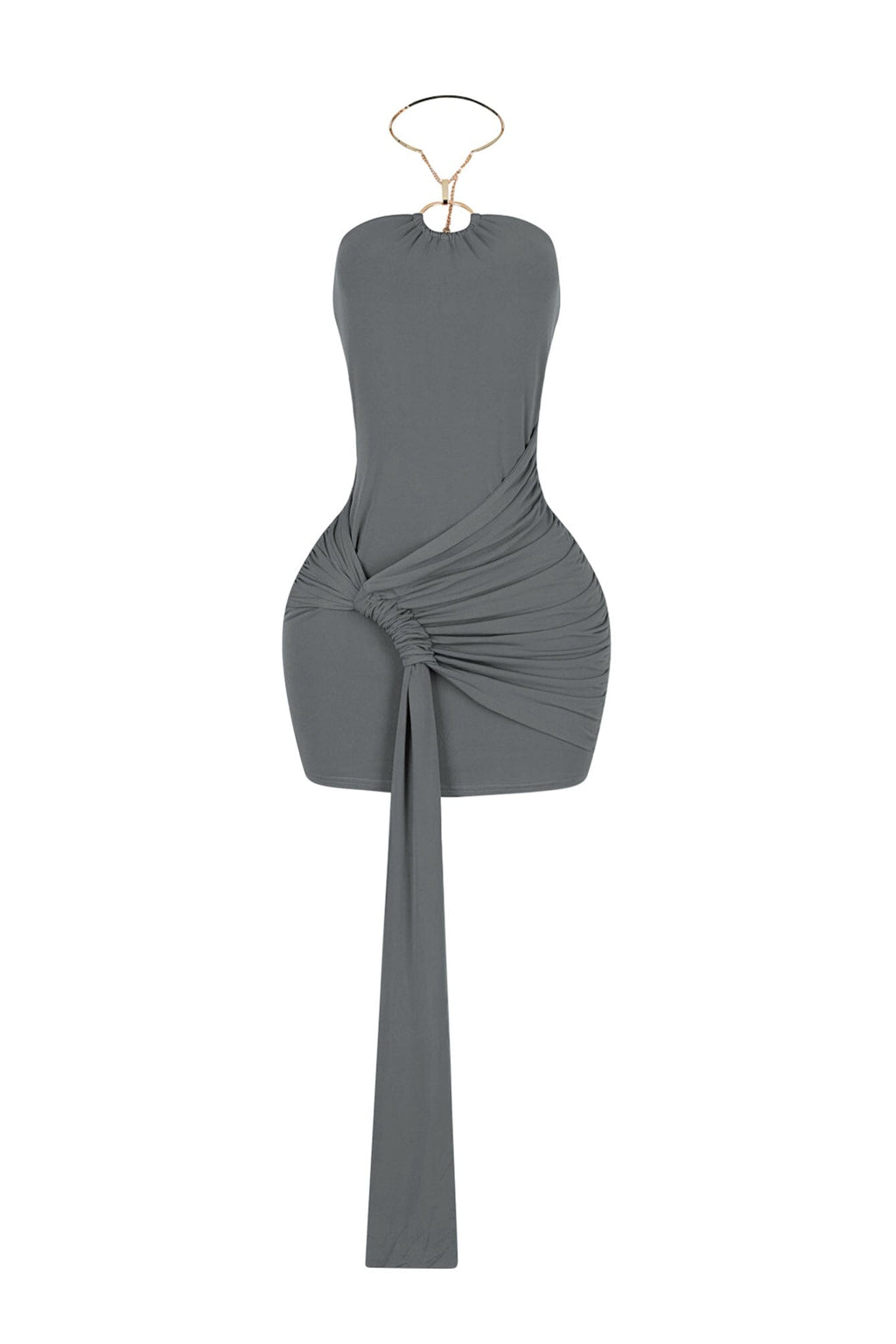 Cassiopeia Metal Choker Wrap Dress