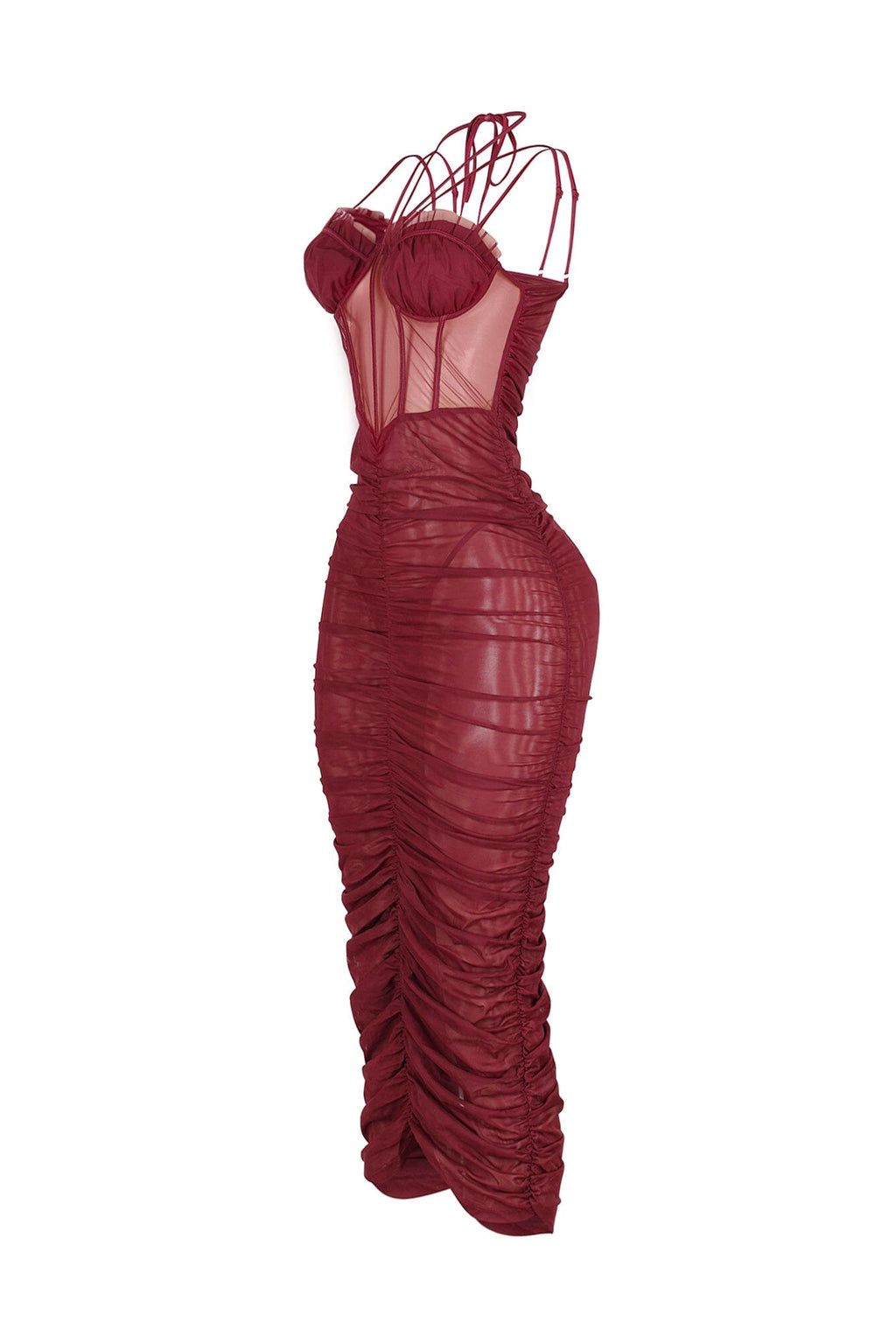Obsession Mesh Ruched Dress