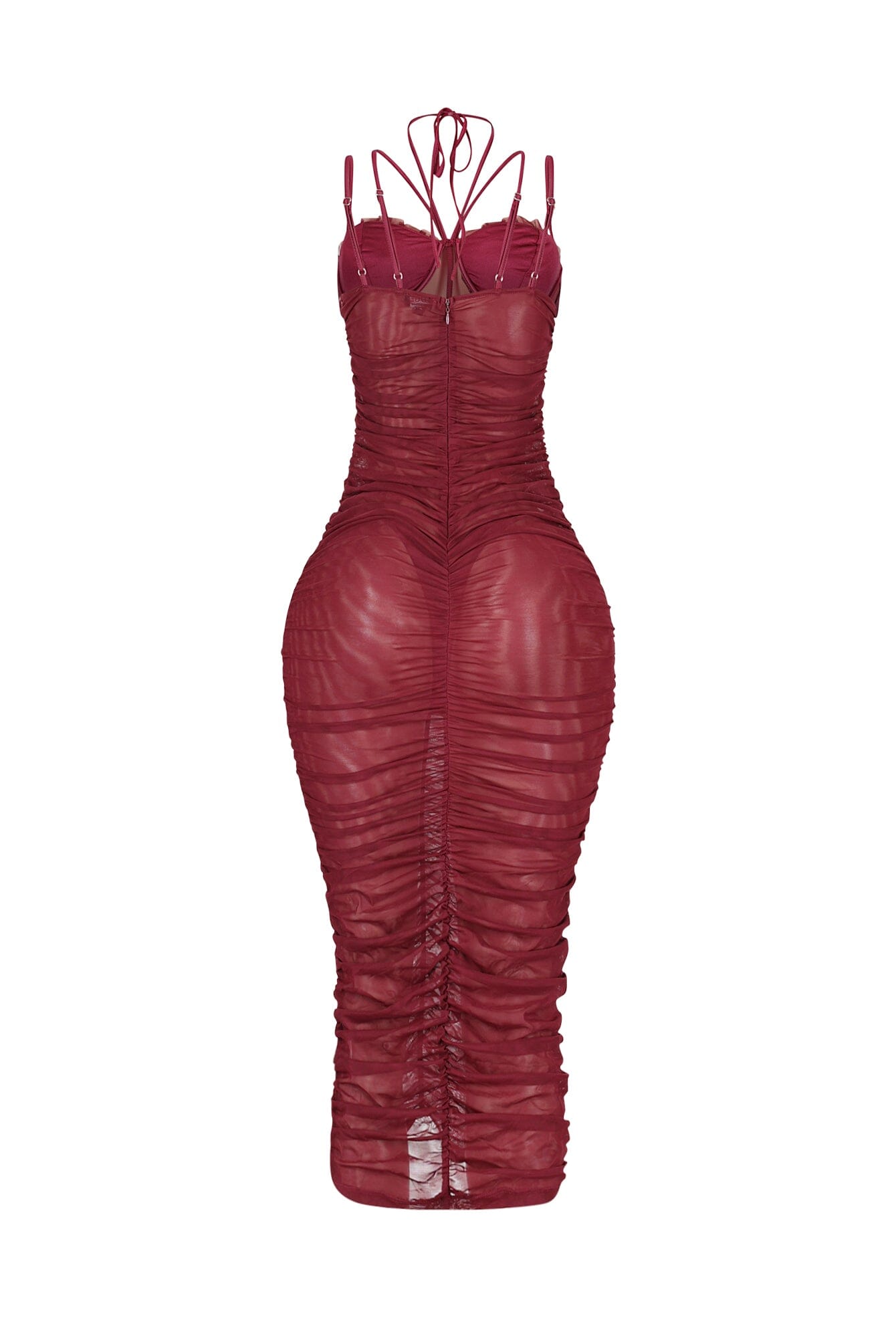 Obsession Mesh Ruched Dress