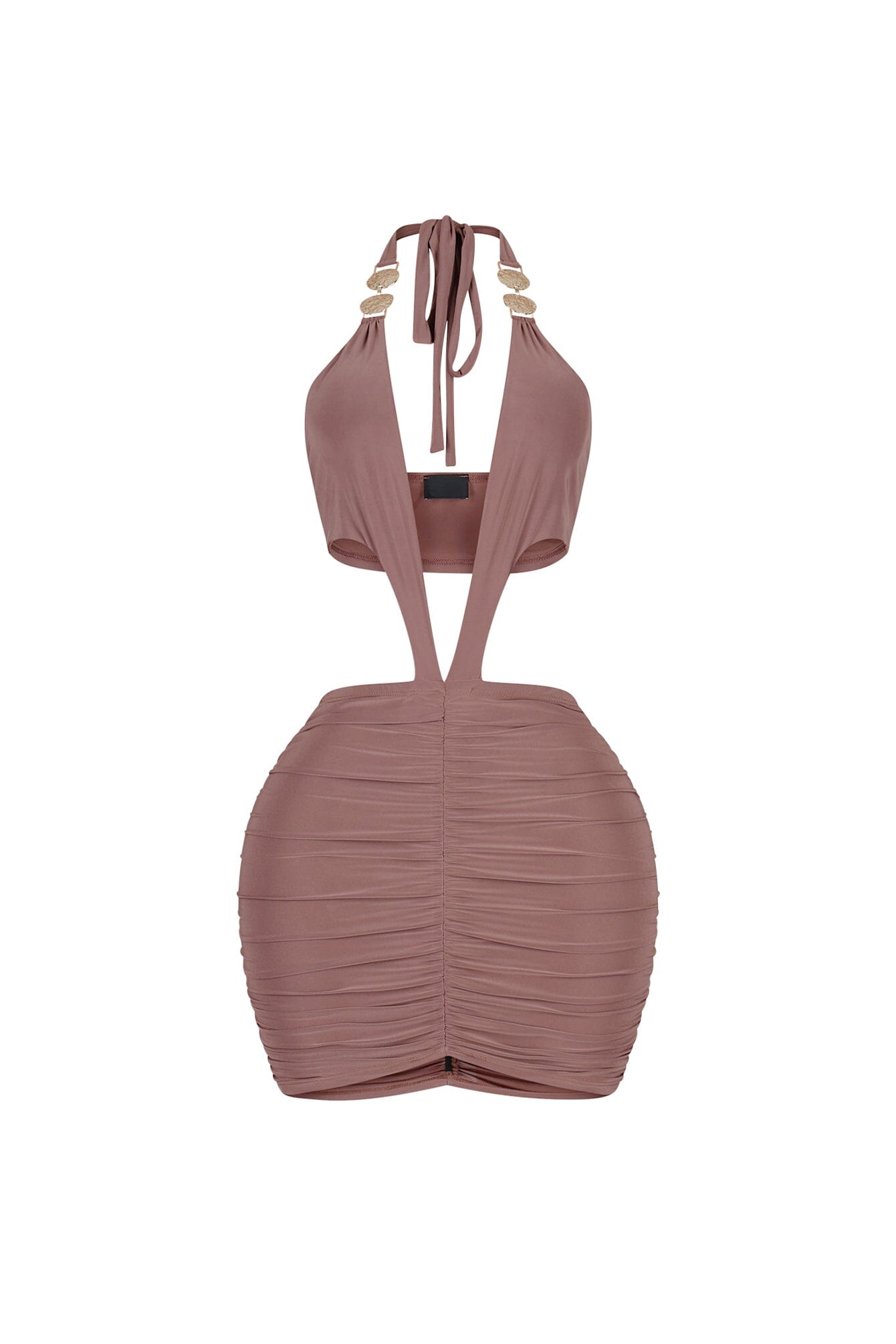 Glamour Plunge Neck Mini Dress