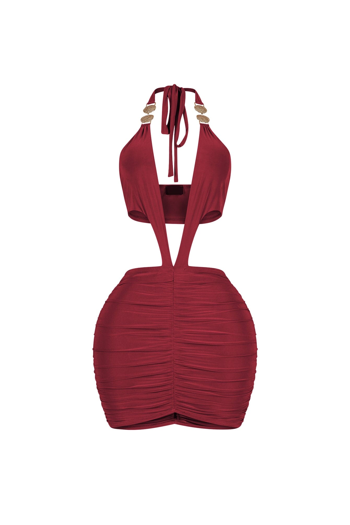 Glamour Plunge Neck Mini Dress