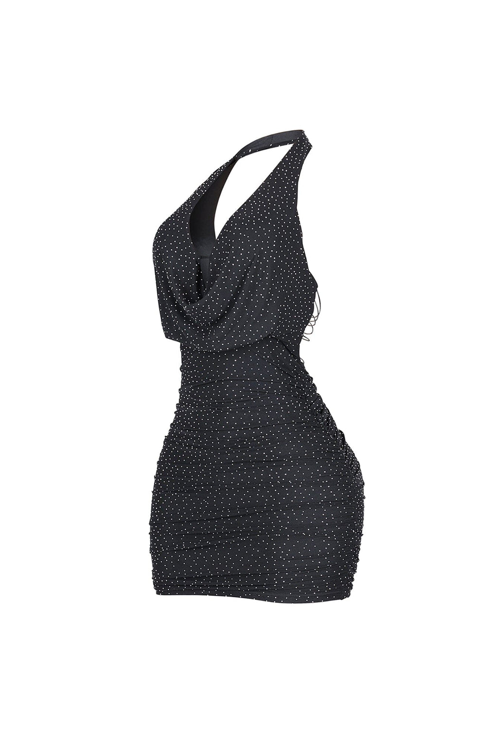 Crystelle Rhinestone Mesh Mini Dress