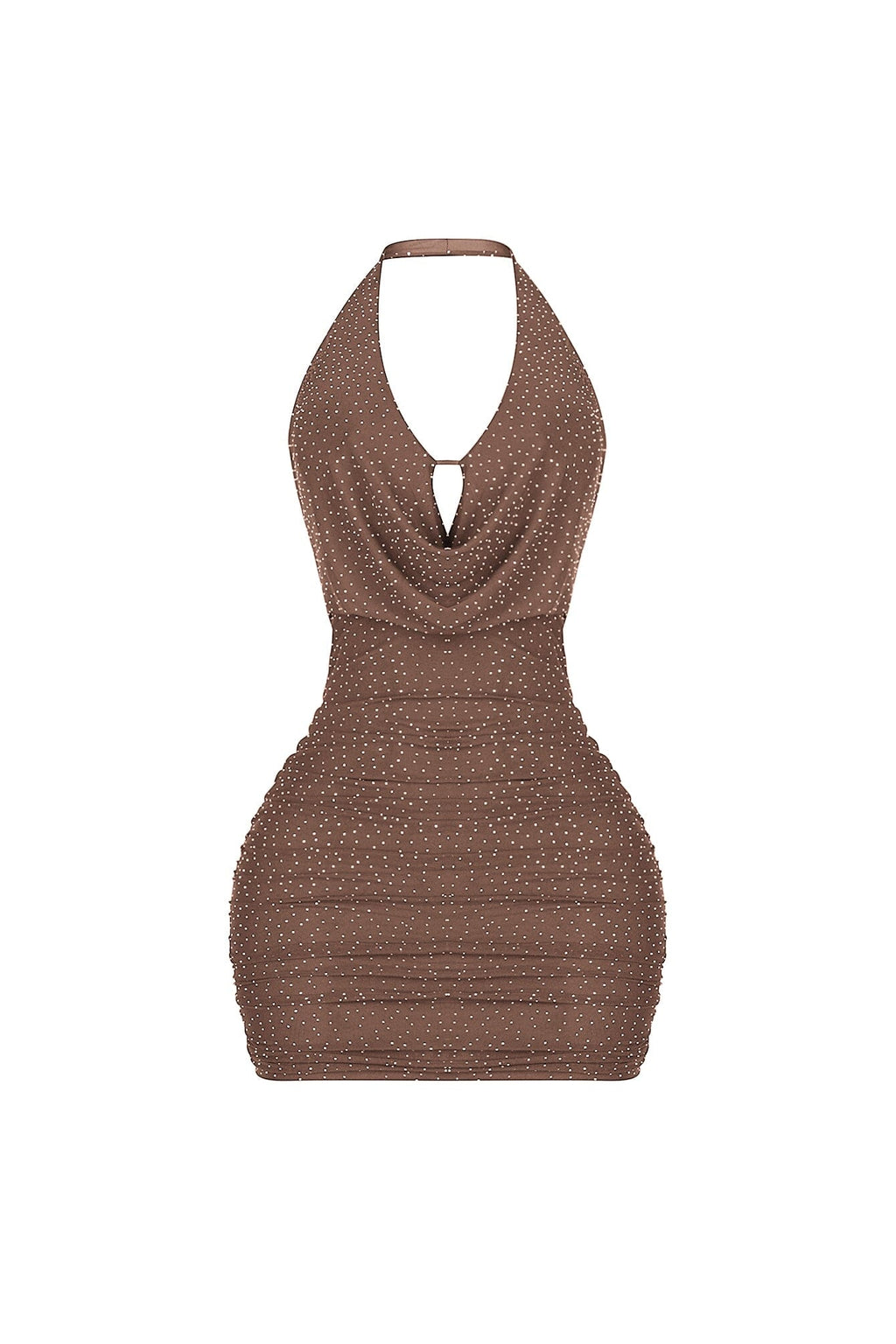 Crystelle Rhinestone Mesh Mini Dress