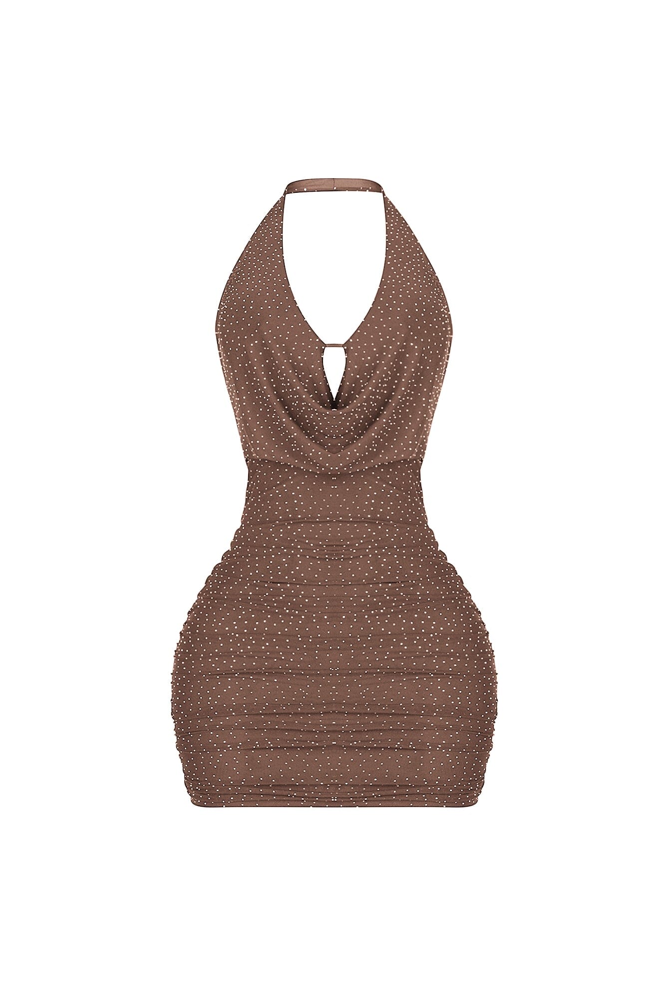 Crystelle Rhinestone Mesh Mini Dress