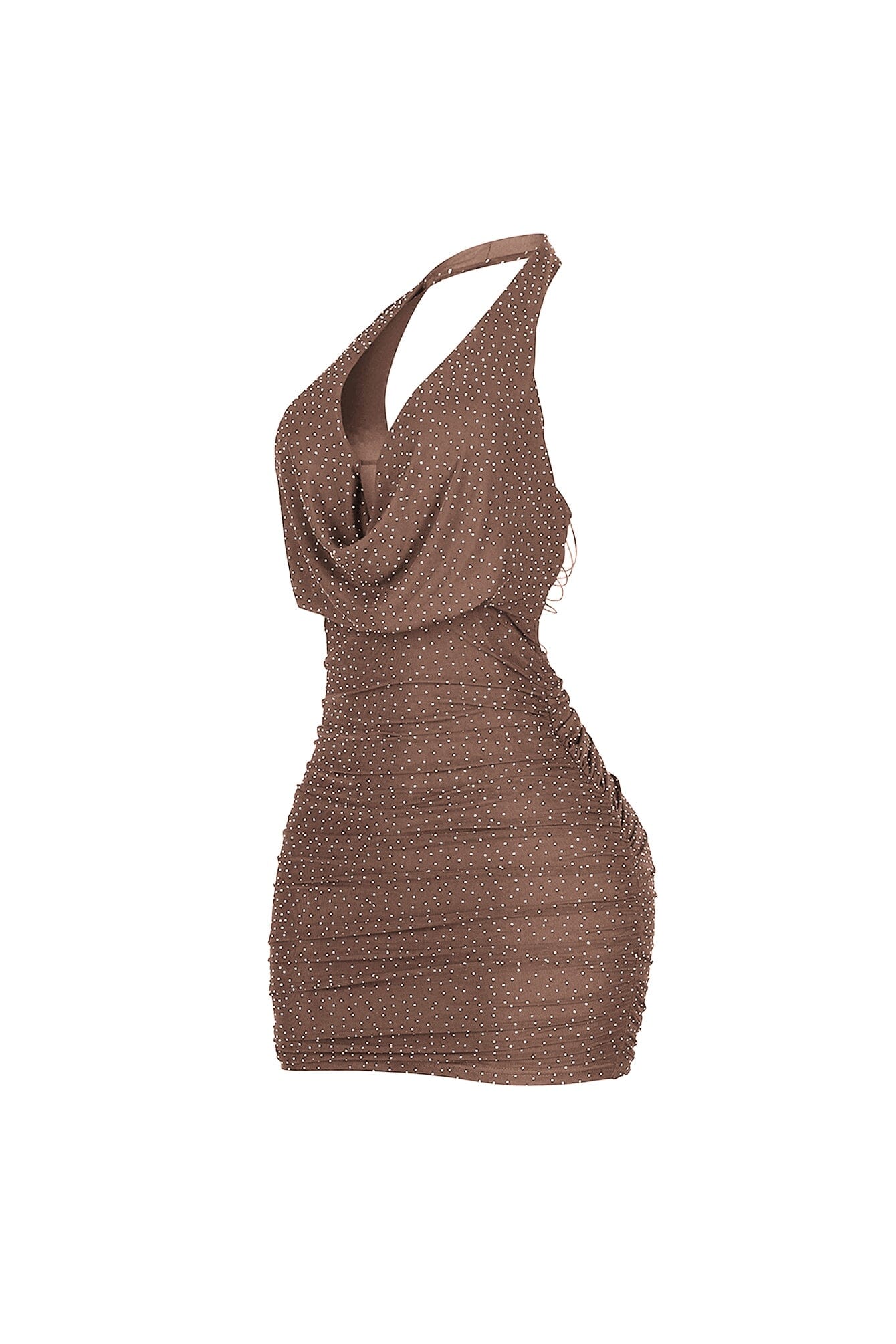 Crystelle Rhinestone Mesh Mini Dress