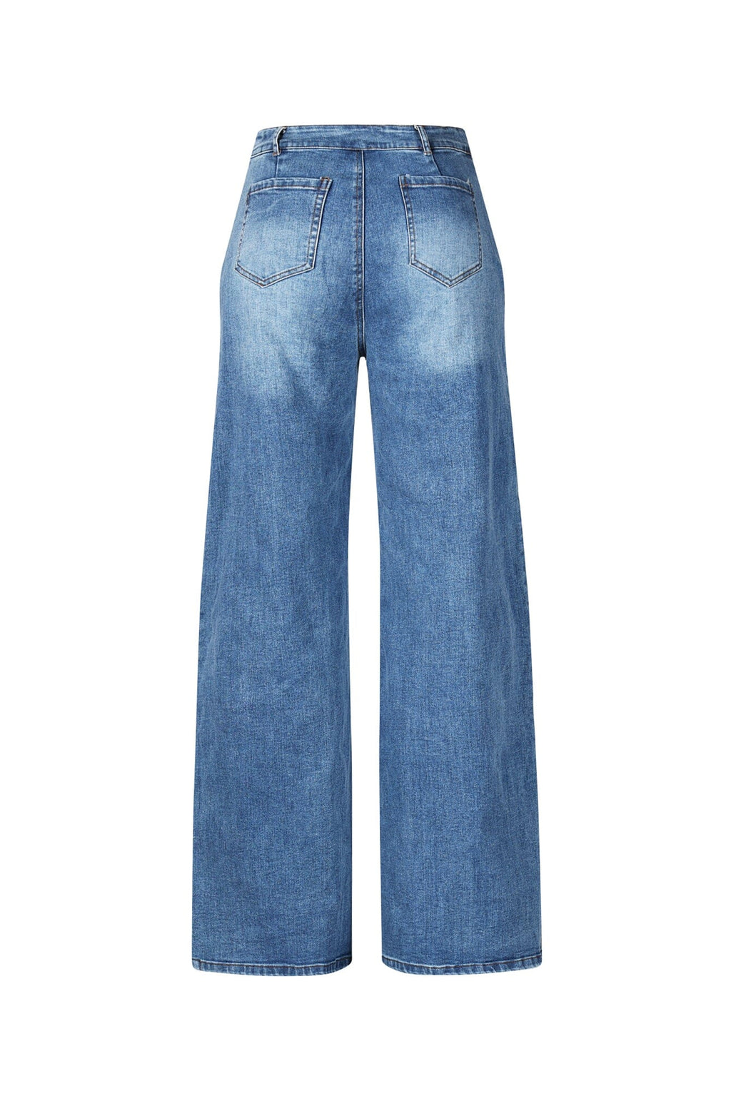 Hi Rise Snap Baggy Jeans