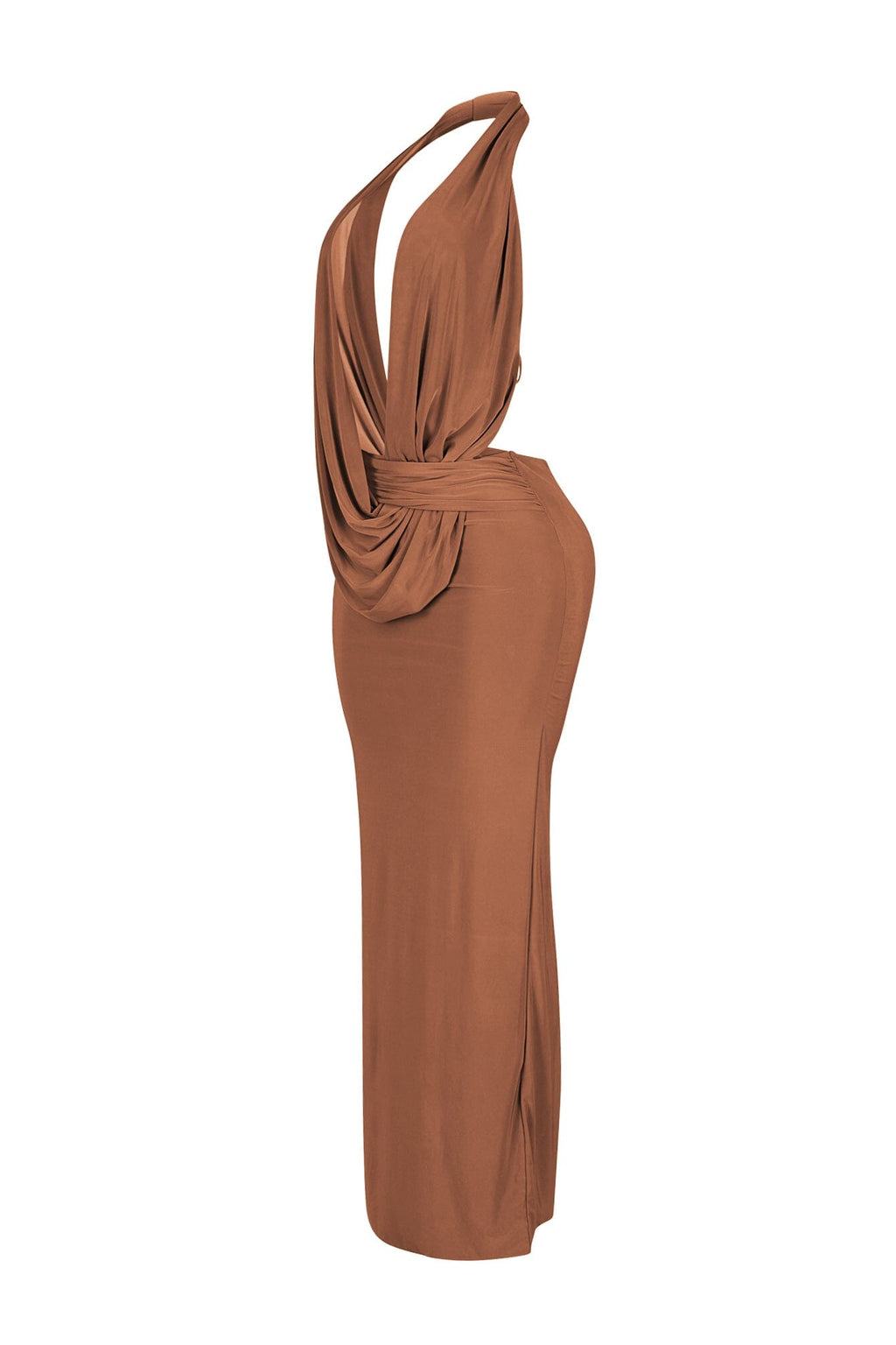 Ballroom Deep Cowl Maxi Dress