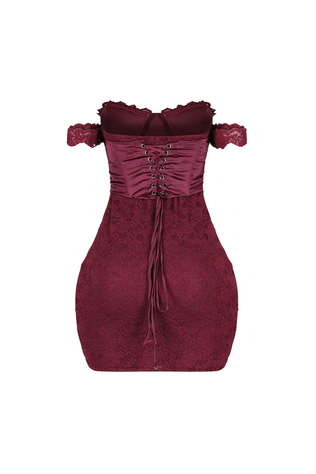 Fever Lace Off Shoulder Mini Dress