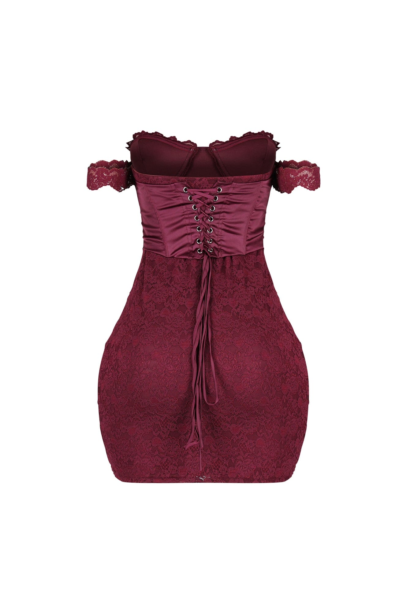 Fever Lace Off Shoulder Mini Dress