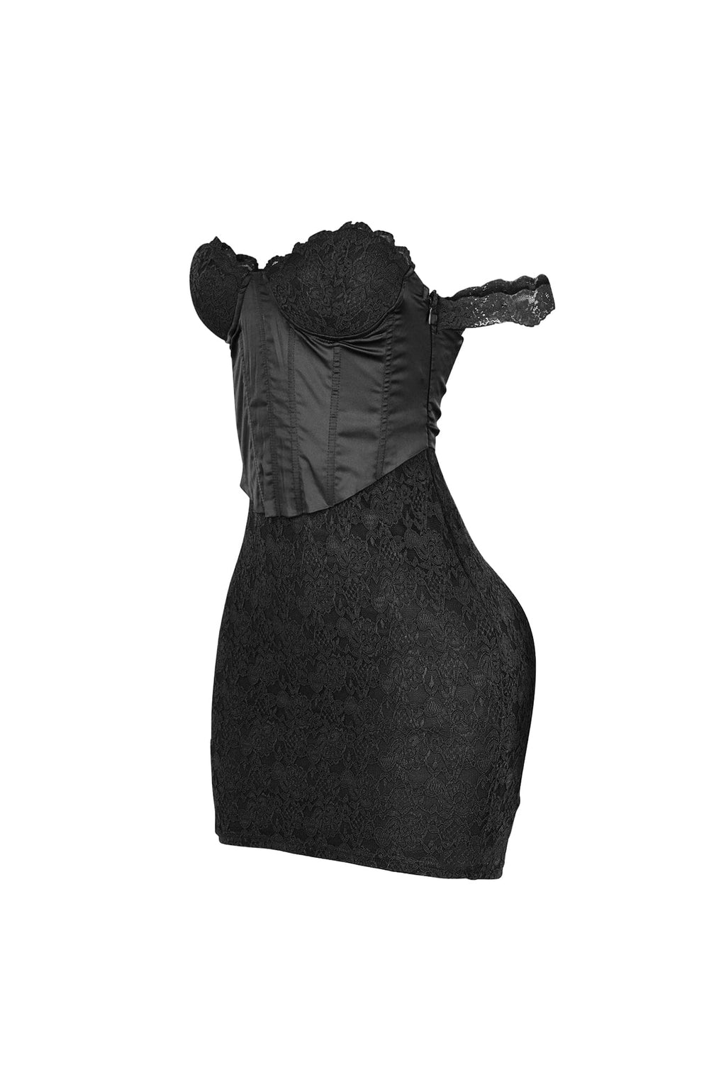 Fever Lace Off Shoulder Mini Dress