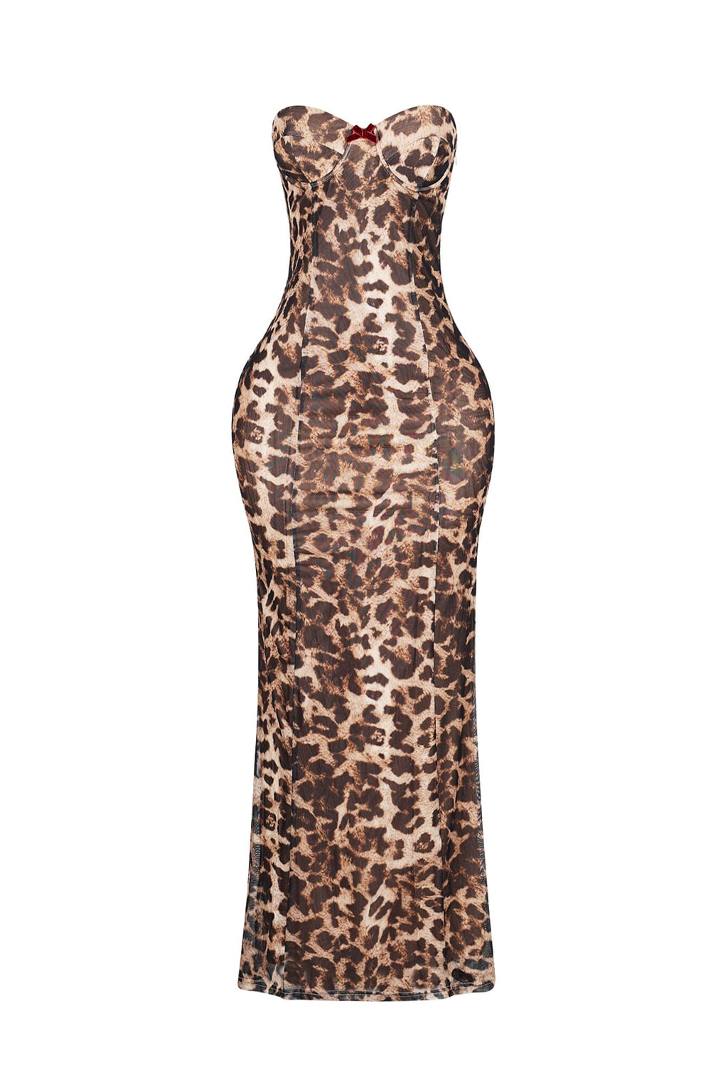 Amara Leopard Print Mermaid Maxi Dress