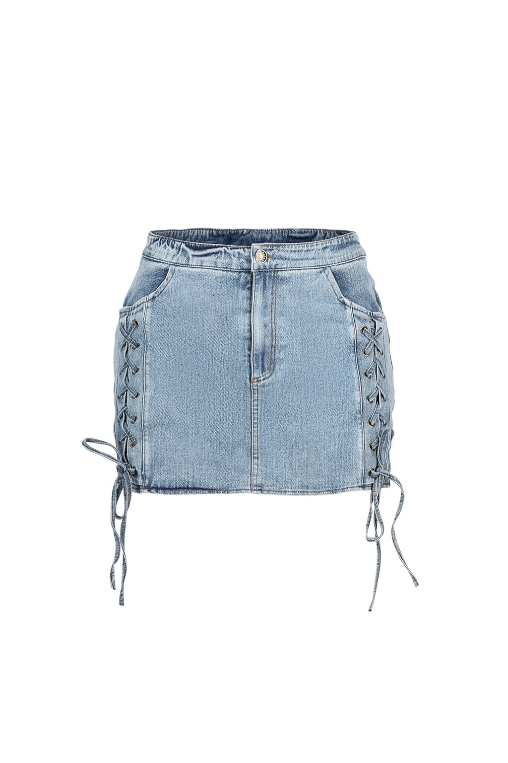 Indie Lace Up Mini Skirt