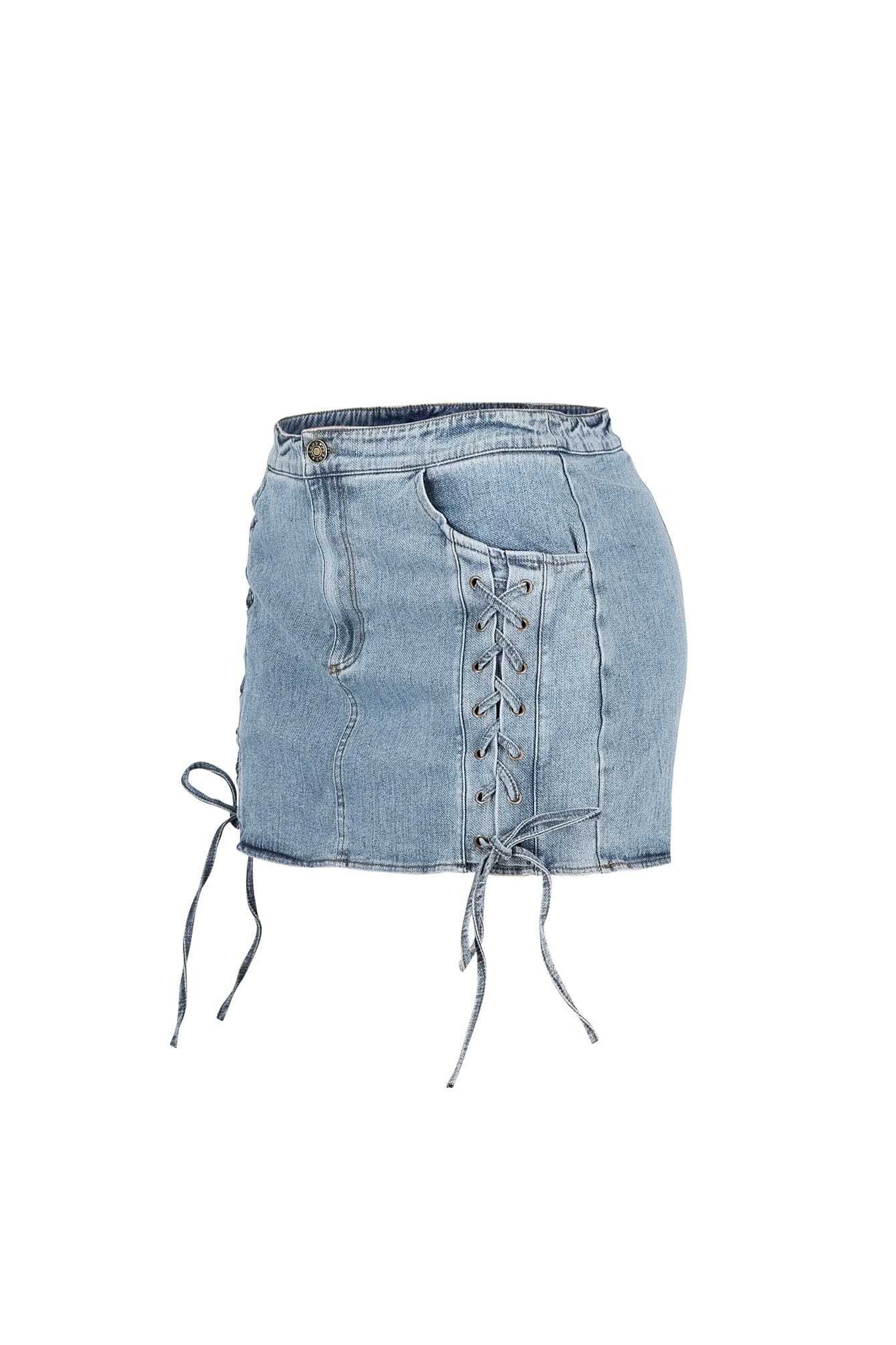 Indie Lace Up Mini Skirt