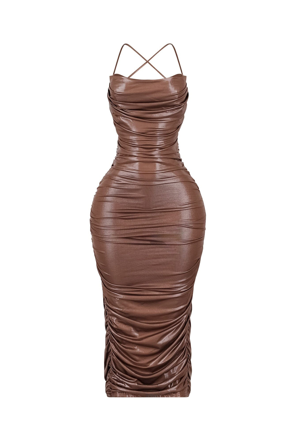 Bravela Ruched Midi Dress