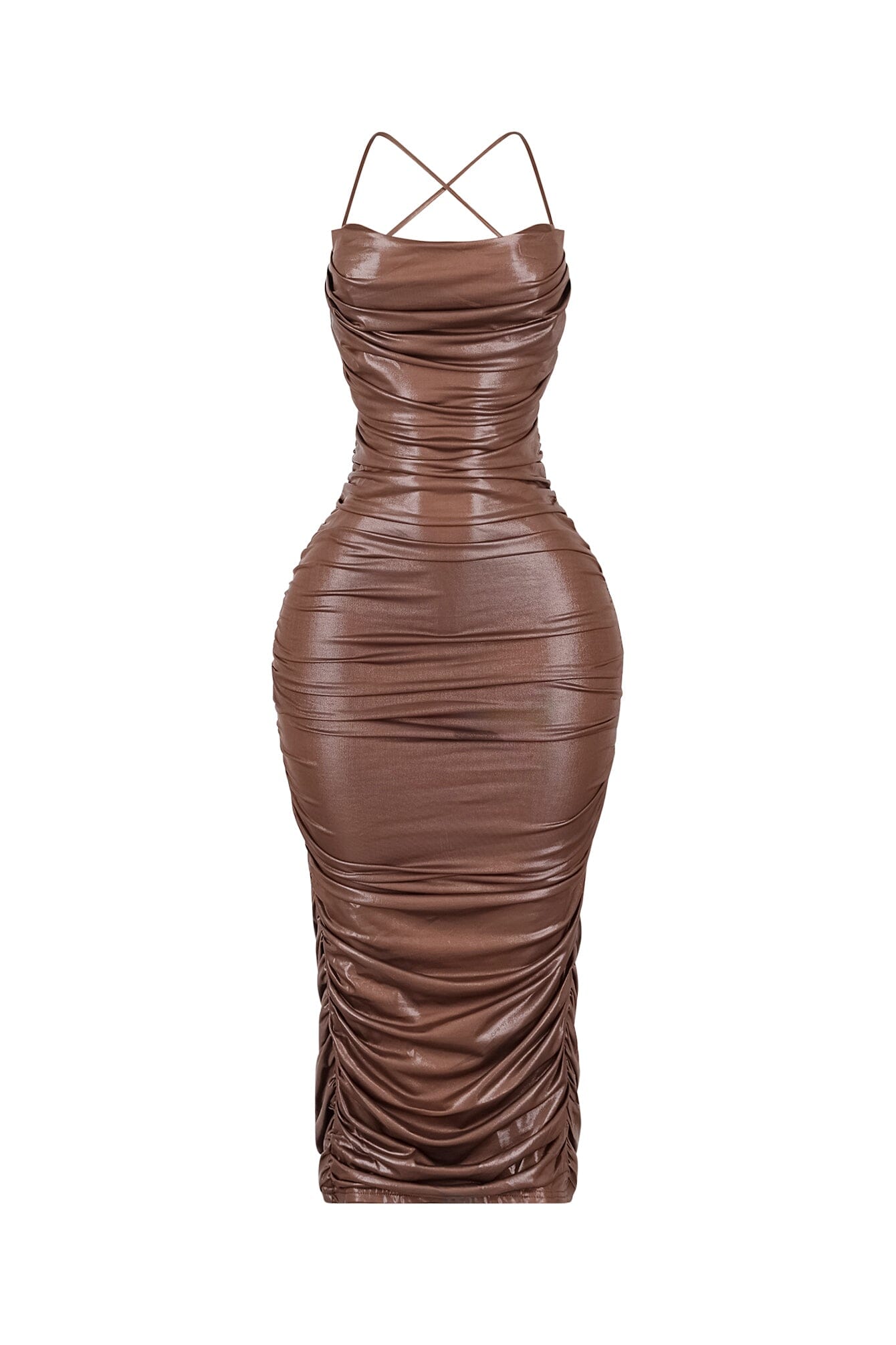 Bravela Ruched Midi Dress