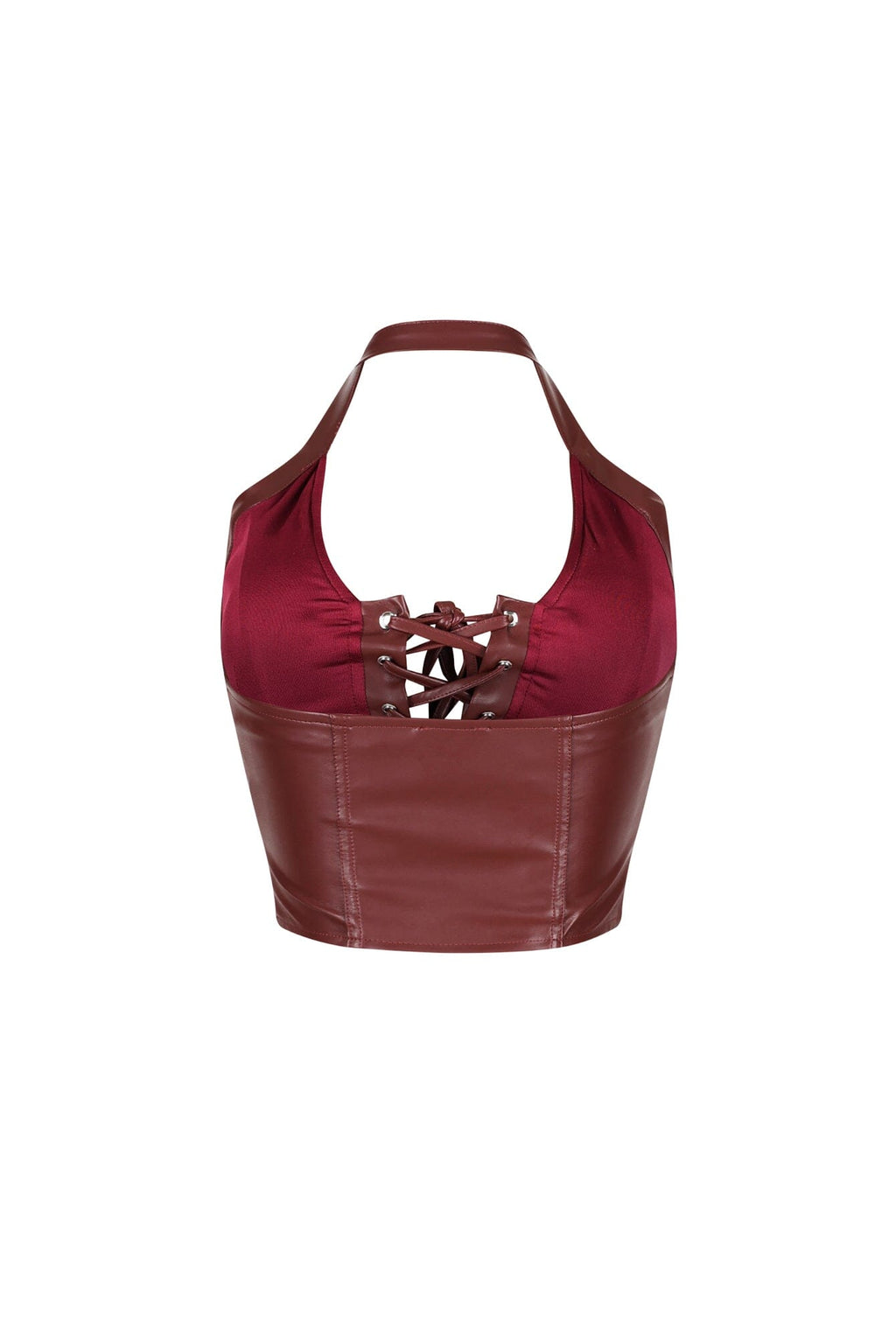 Off Roading Faux Leather Crop Top