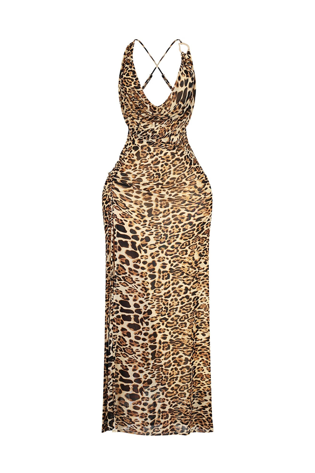 Monsoon Leopard Mesh Maxi Dress