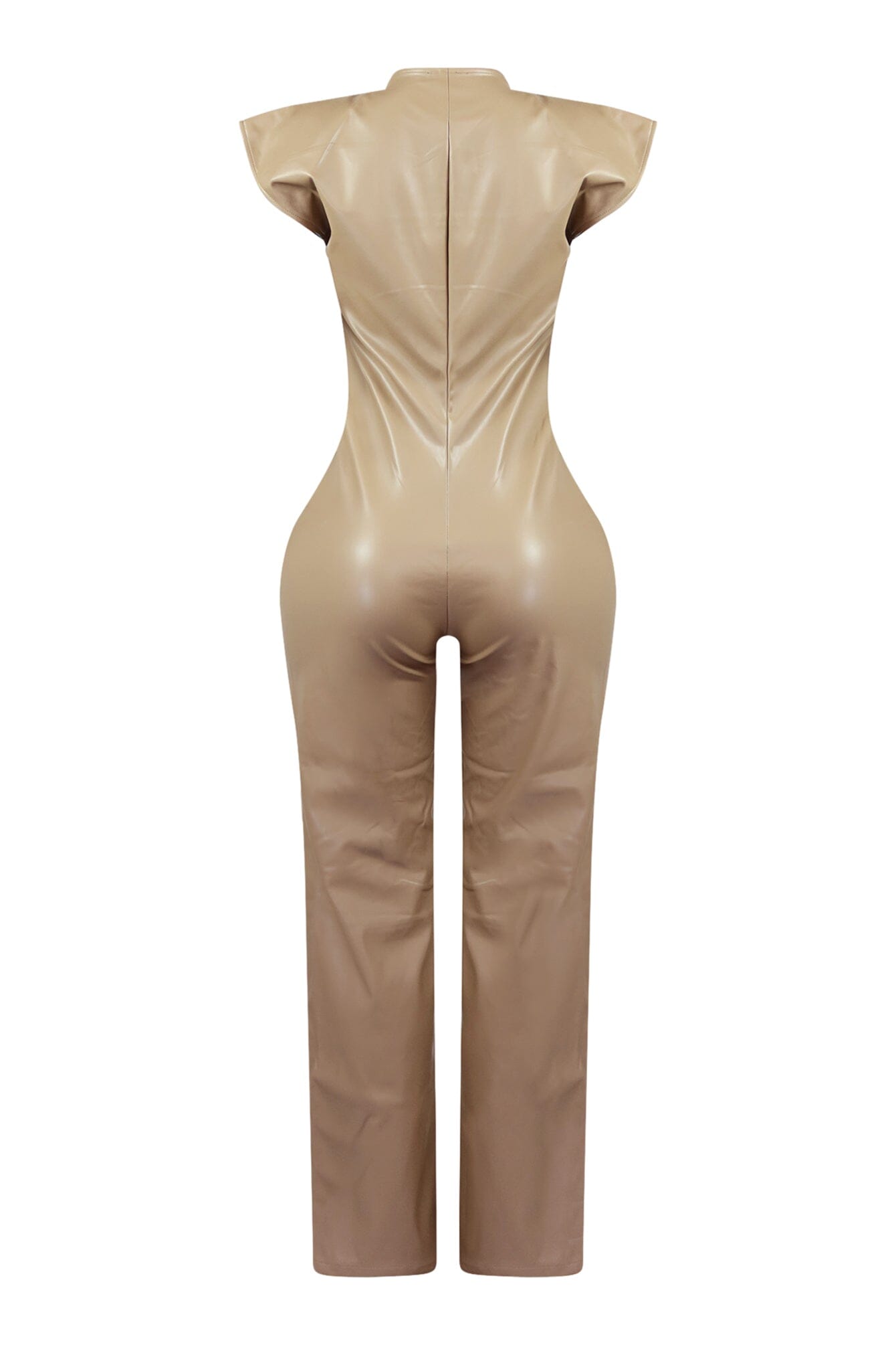 Kaiya PU Button Down Jumpsuit