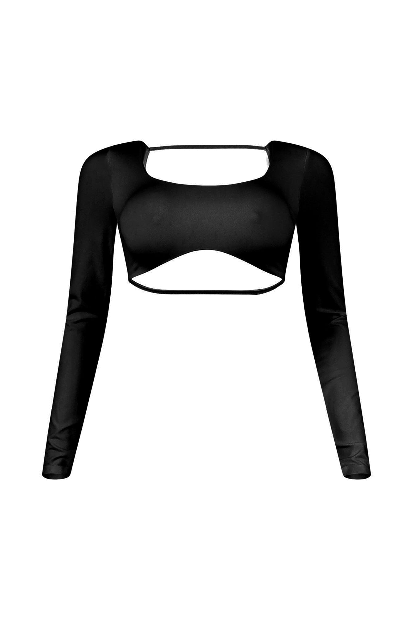 Harriet Back Cut Out Cropped Long Sleeve Top