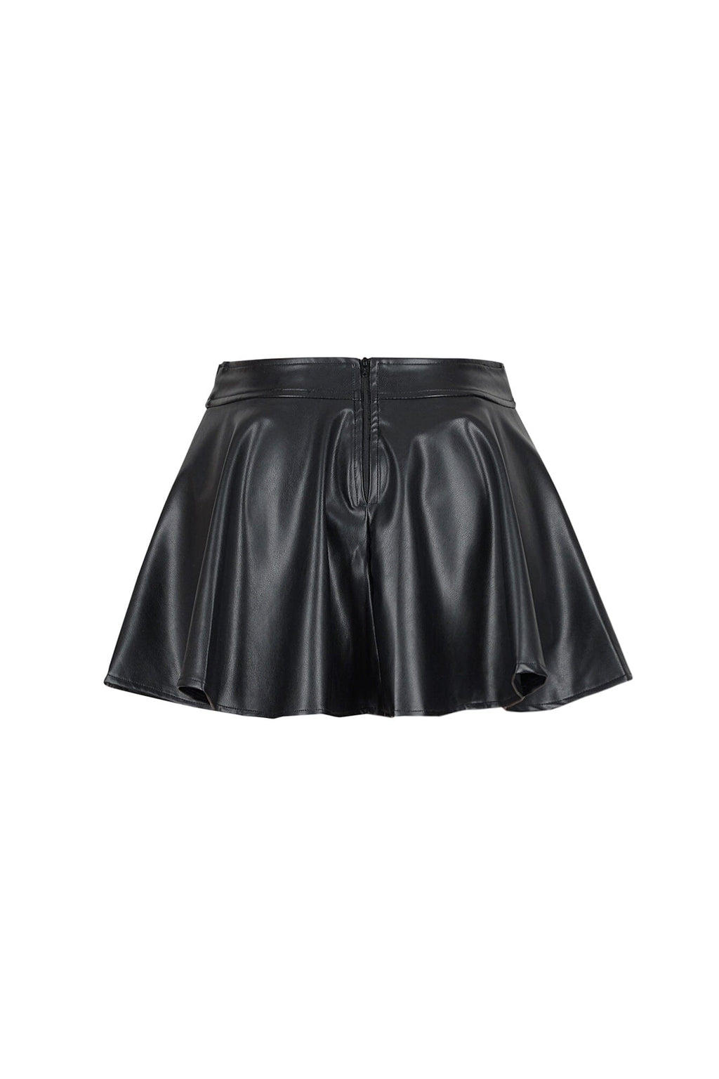 Vandal Faux Leather Mini Skirt