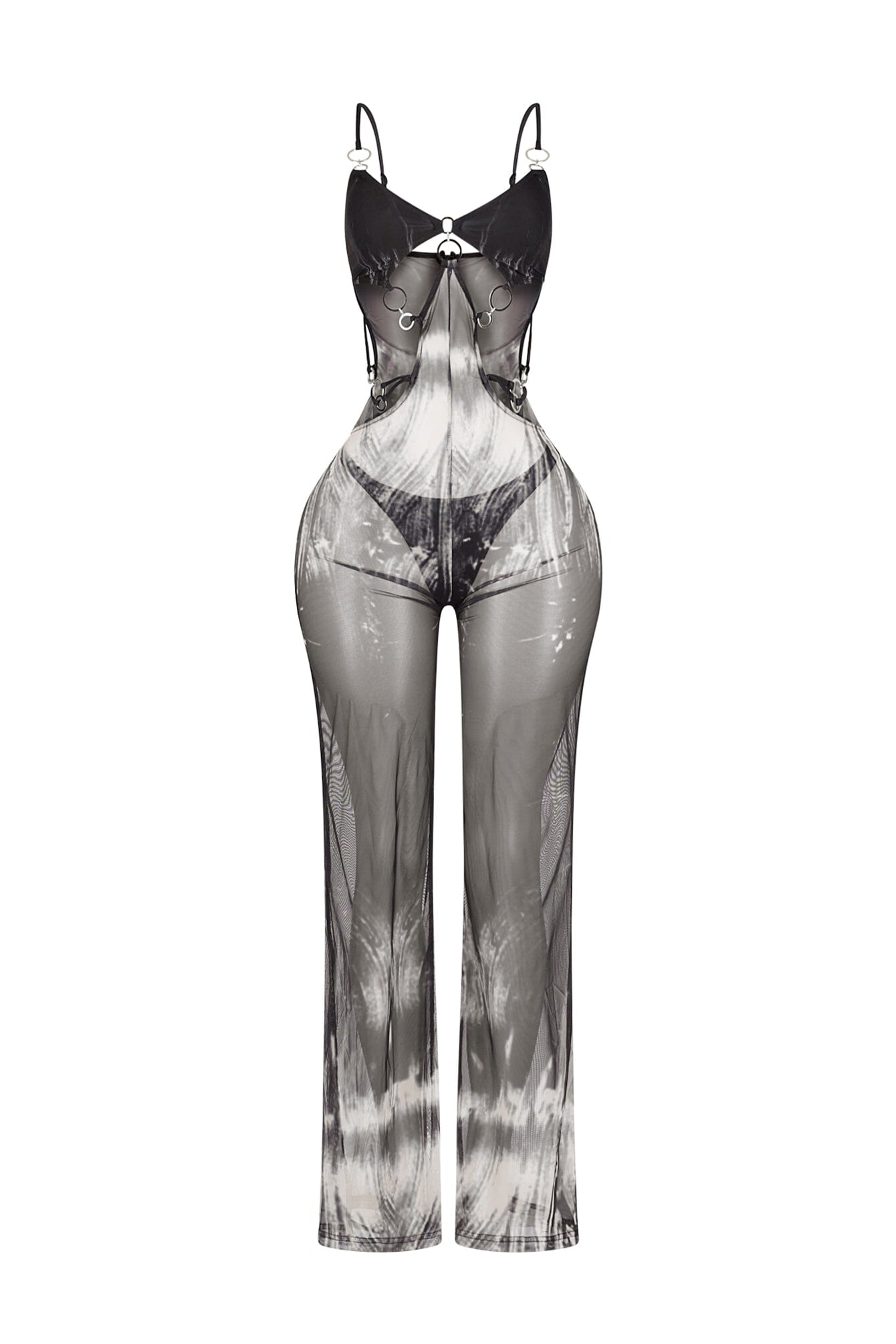 Sheer Link O Ring Jumpsuit