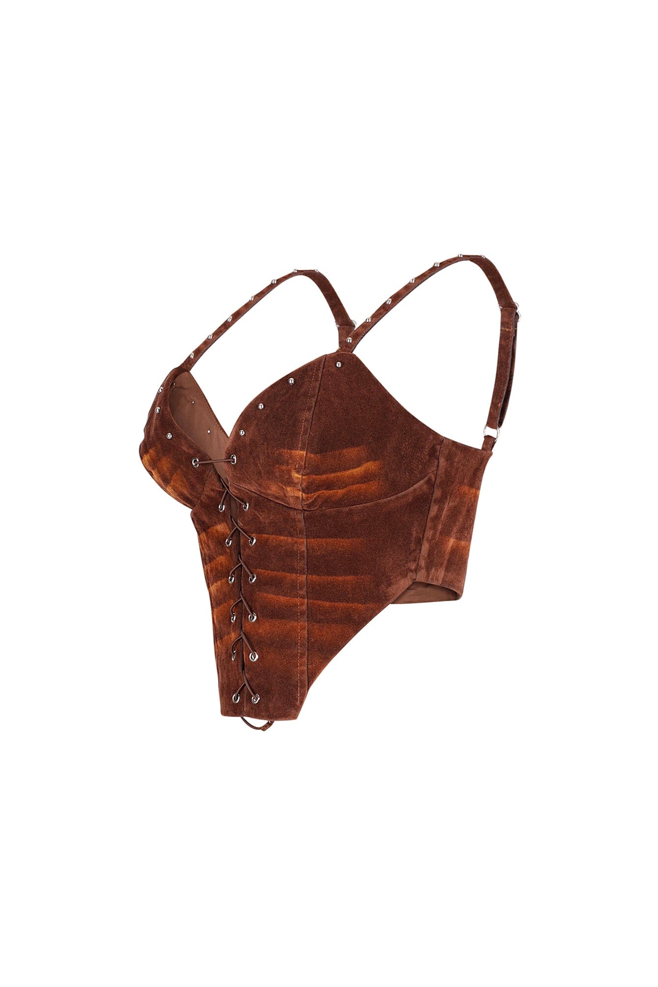 St. George Faux Suede Corset Top