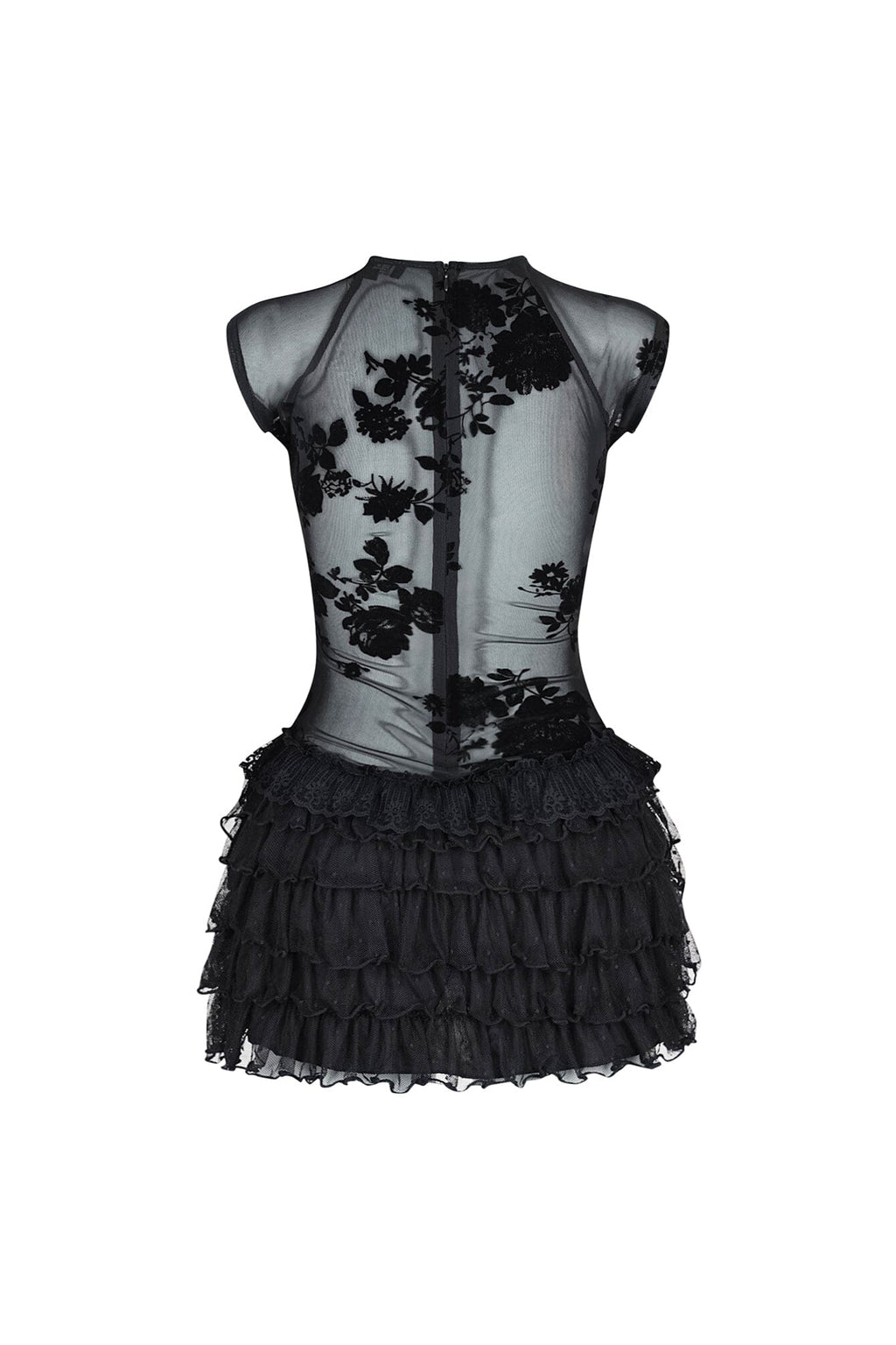 Beat Night Burnout Mesh Dress