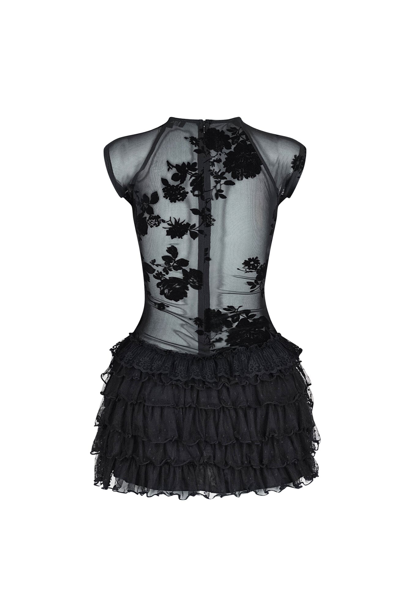 Beat Night Burnout Mesh Dress