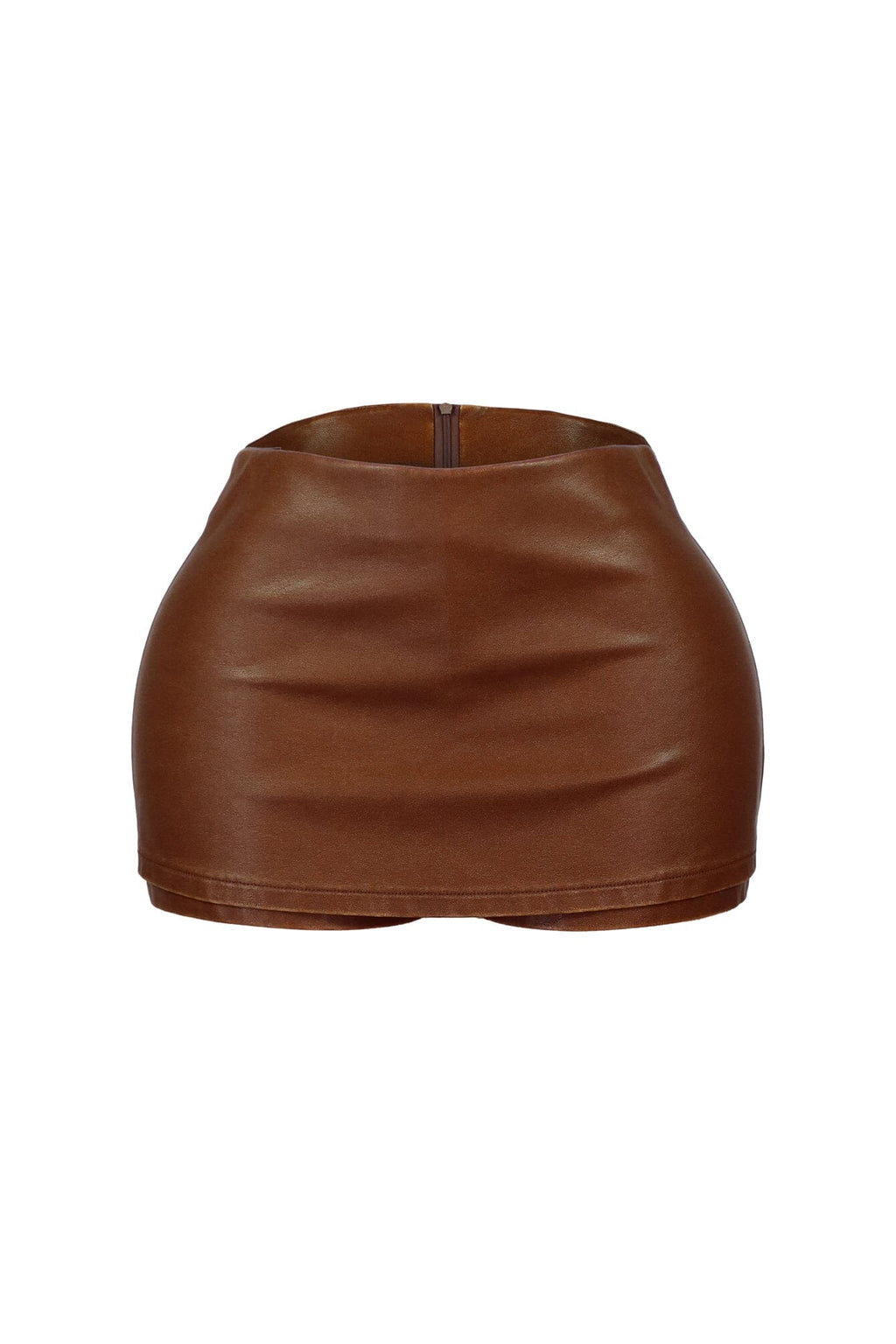 Lenny Washed Faux Leather Skort