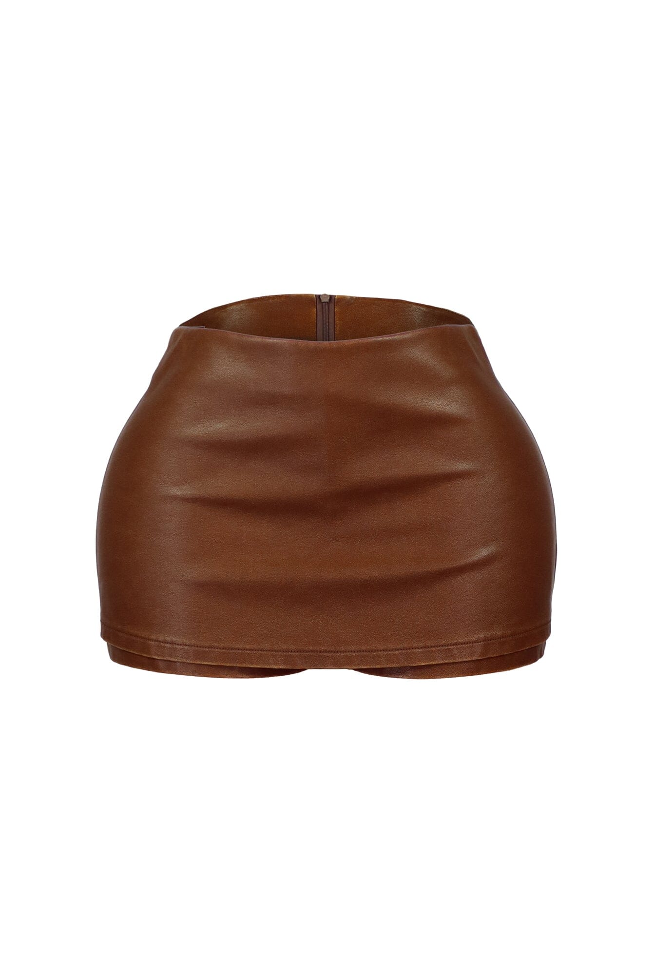 Lenny Washed Faux Leather Skort