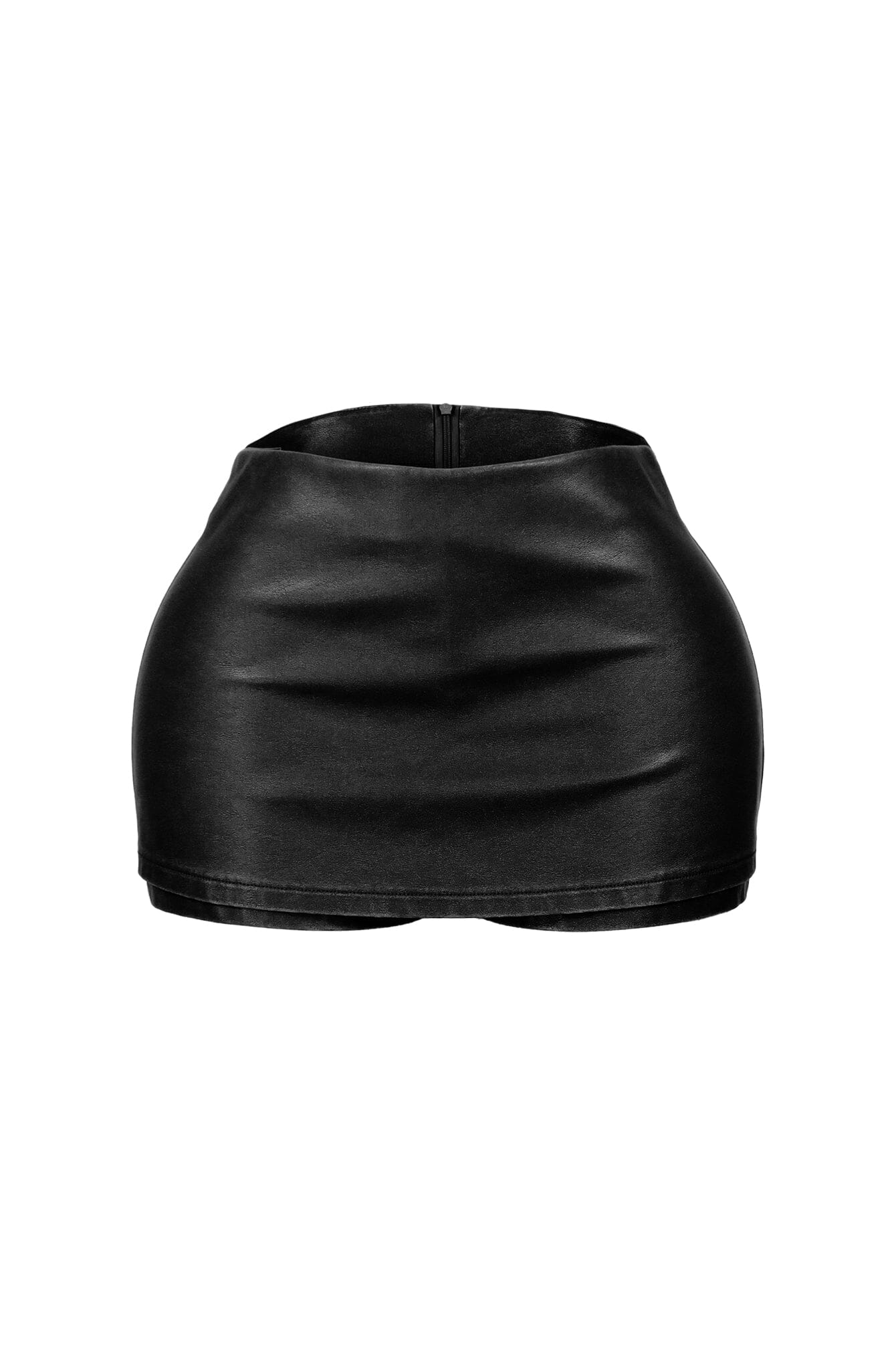 Lenny Washed Faux Leather Skort
