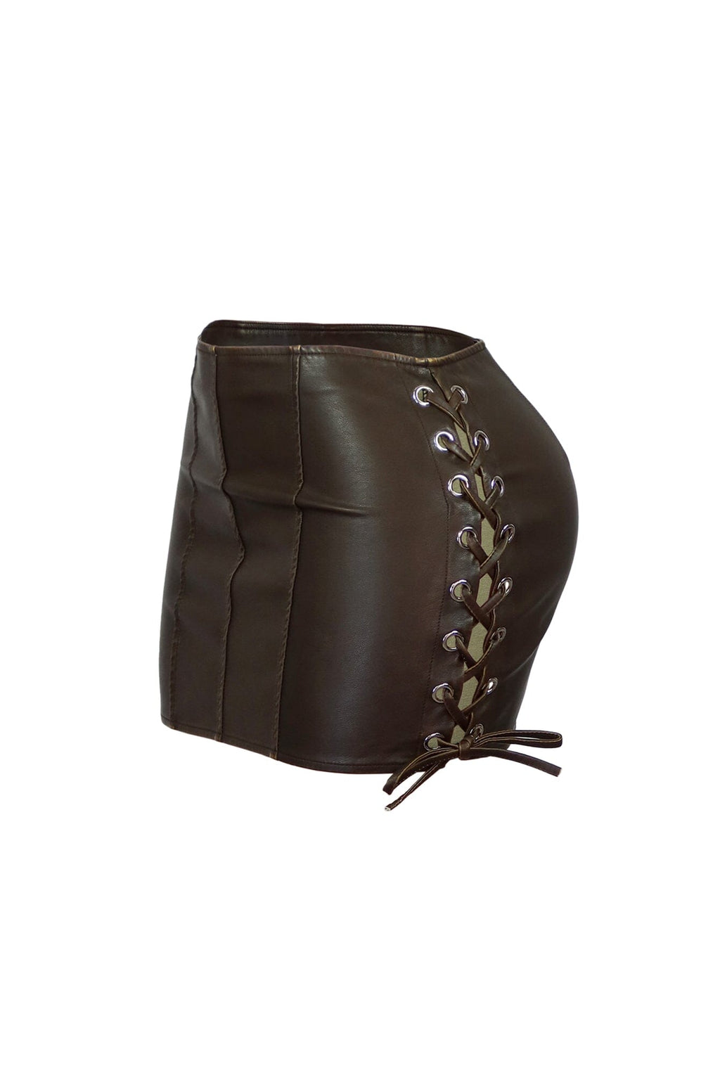 Rhodes Washed Faux Leather Mini Skirt