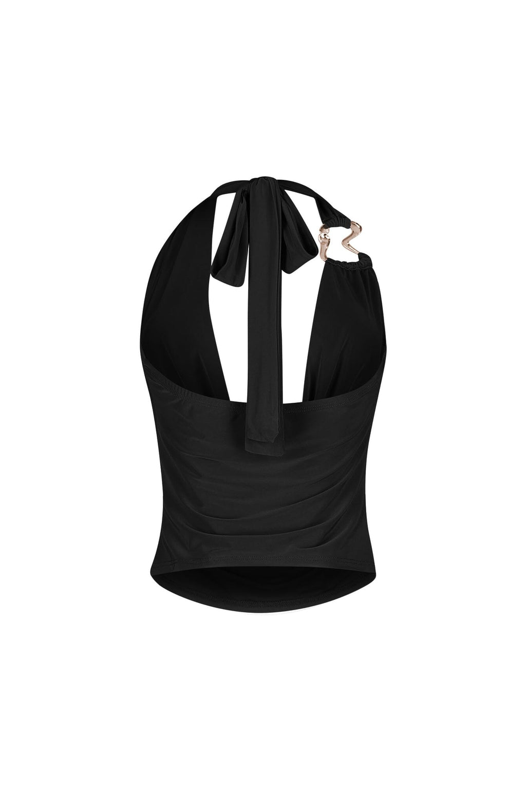 Femme Mad Cowl Neck Tie Top