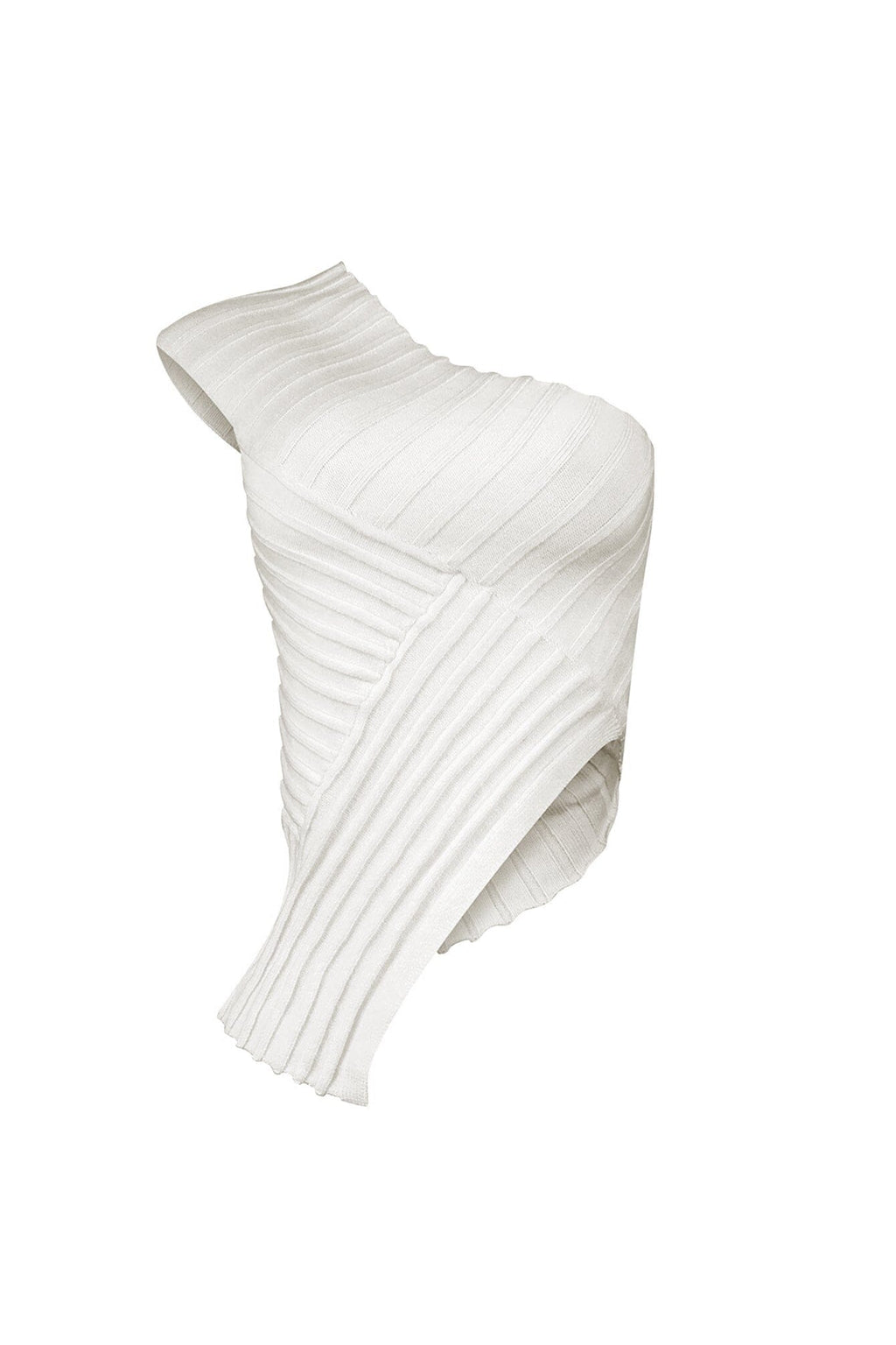 Lila Asymmetrical Knit One Shoulder Top