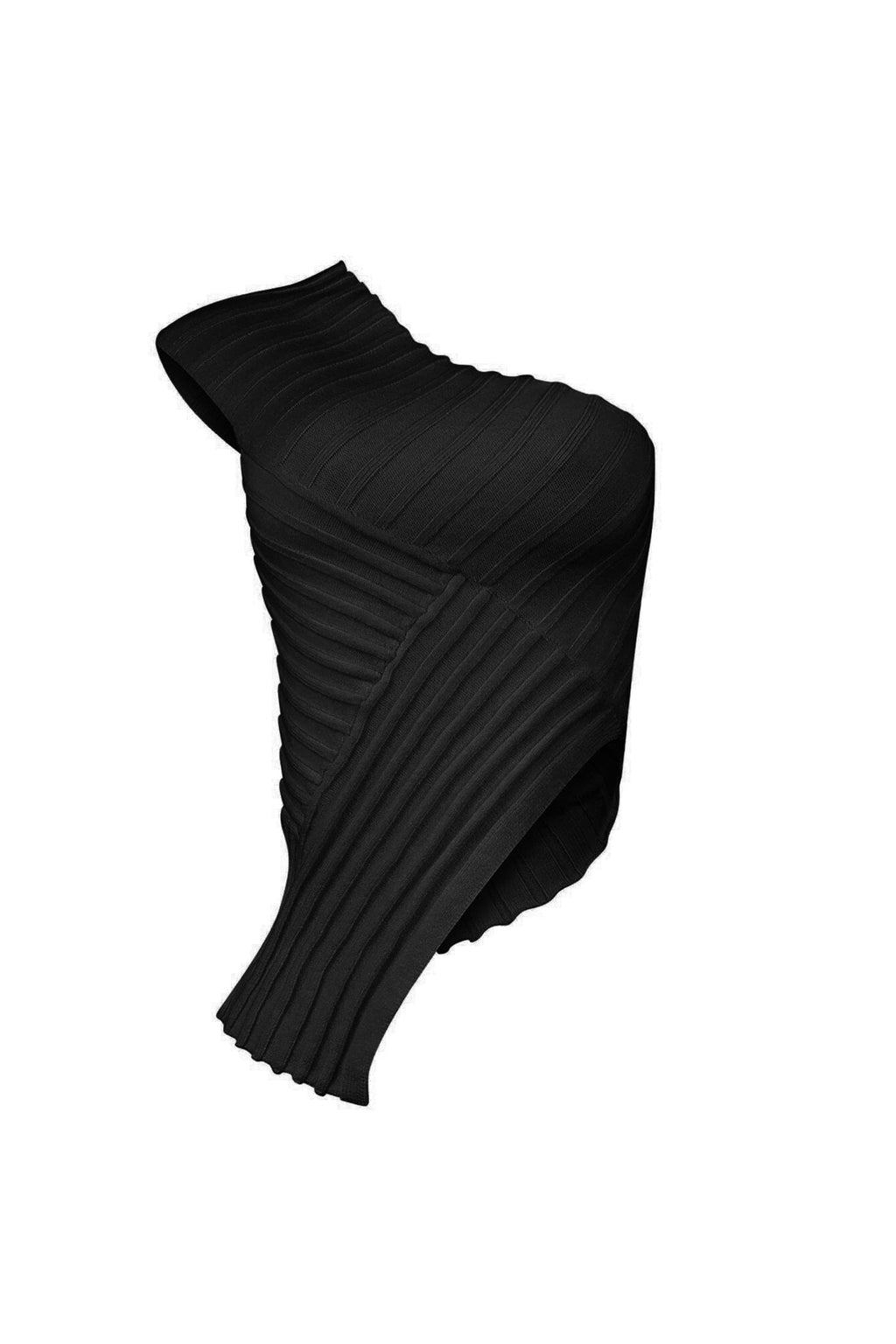 Lila Asymmetrical Knit One Shoulder Top