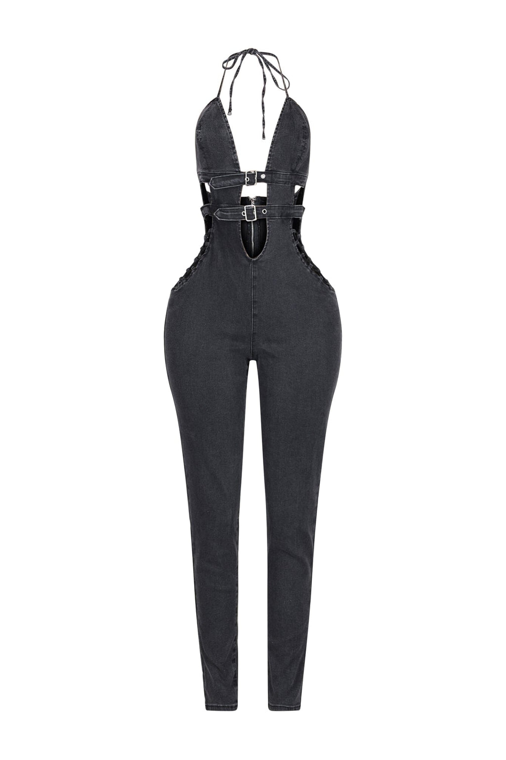 Foundry Halter Denim Jumpsuit