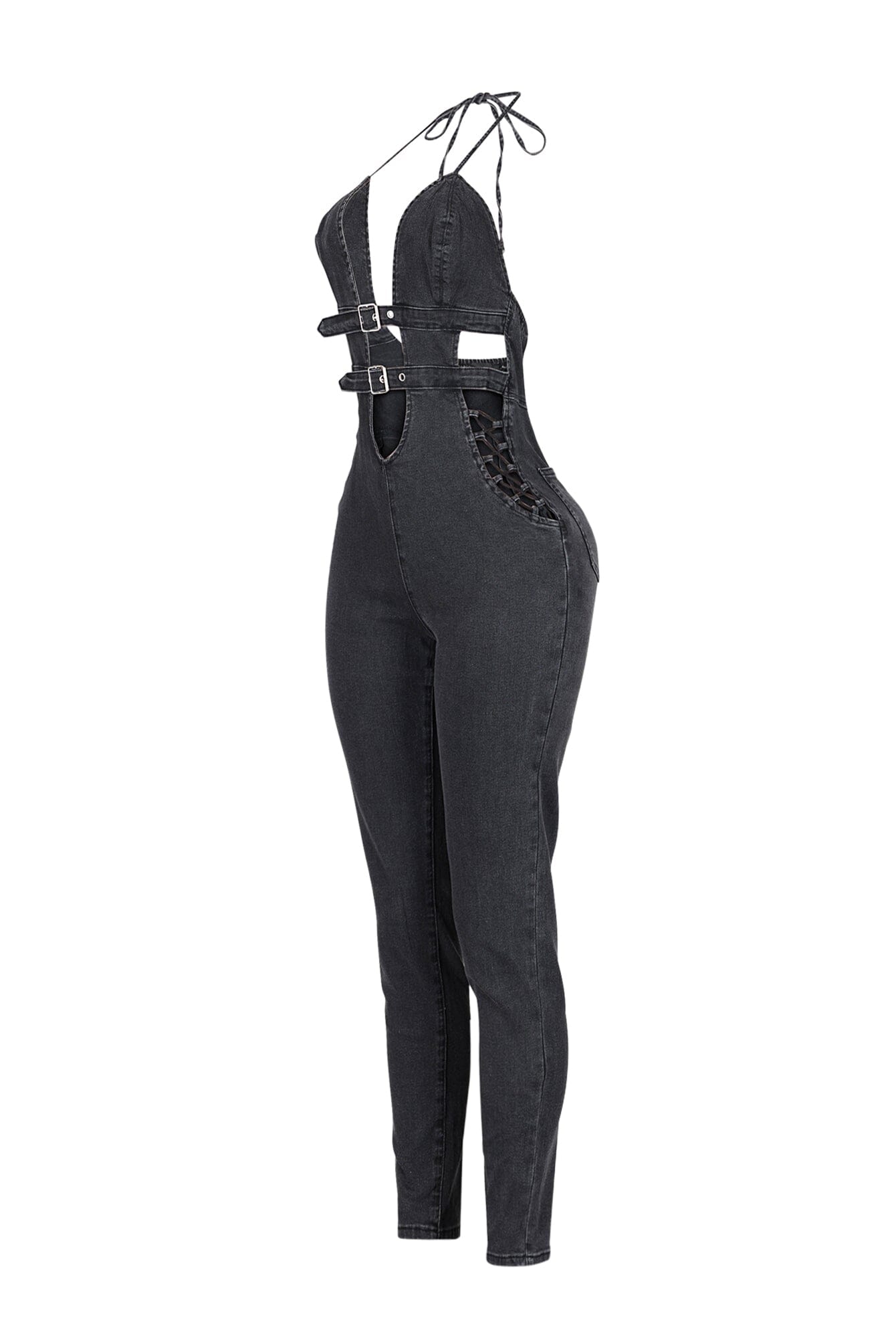 Foundry Halter Denim Jumpsuit