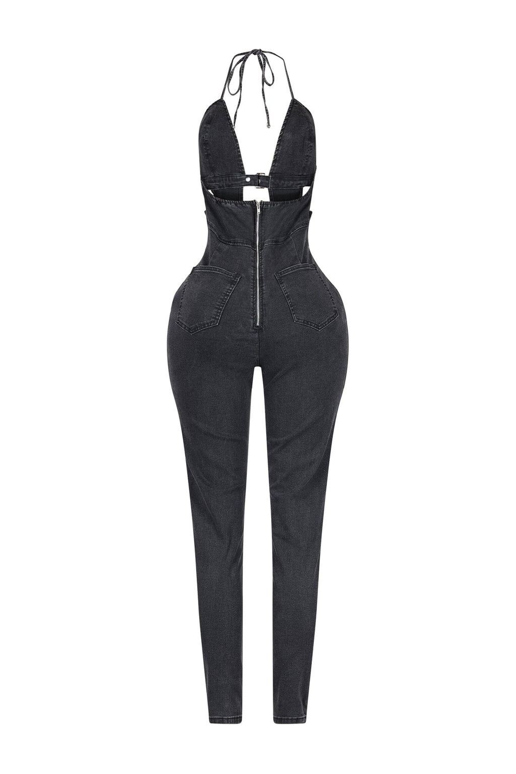 Foundry Halter Denim Jumpsuit
