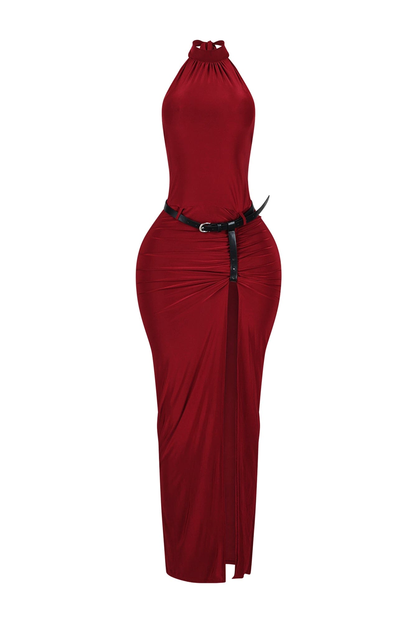 Nuit Allure Halter Maxi Dress