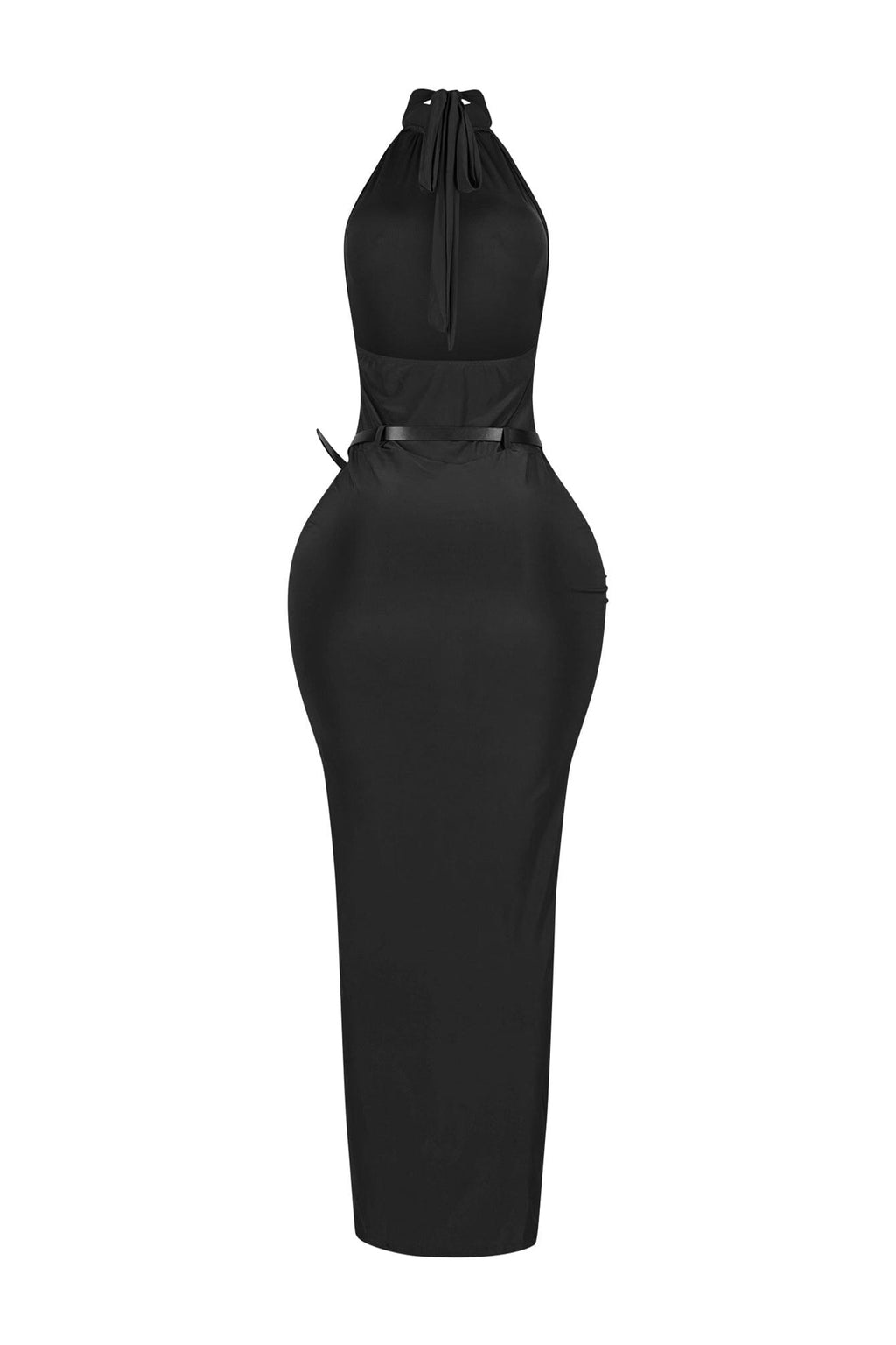 Nuit Allure Halter Maxi Dress