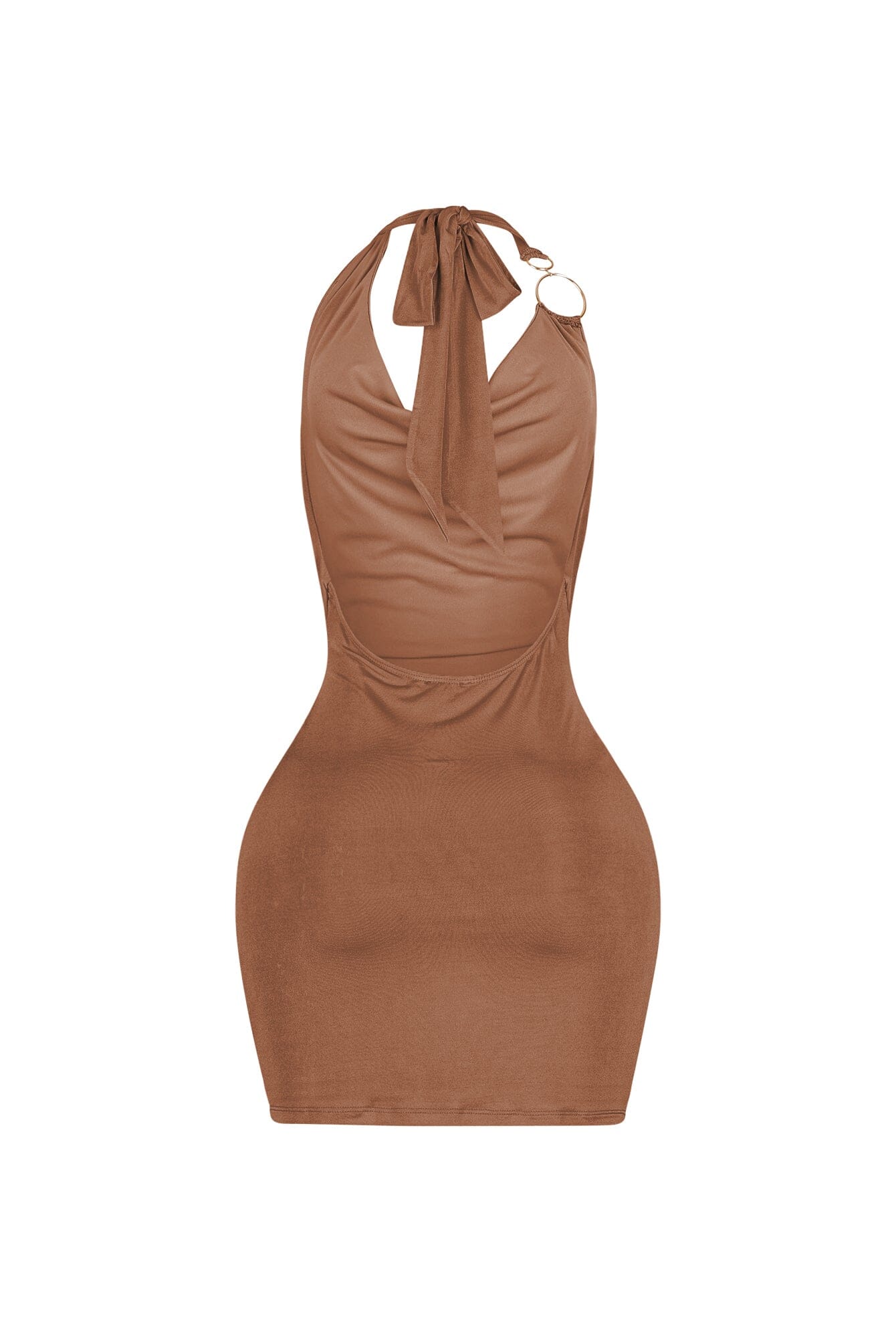 Lenvolee Halter Mini Dress