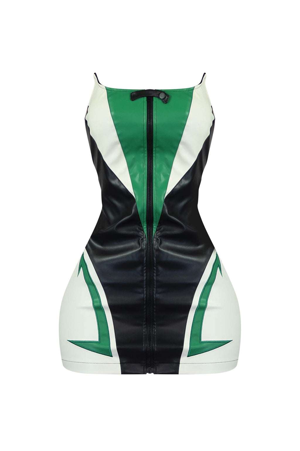 Doja Faux Leather Moto Mini Dress