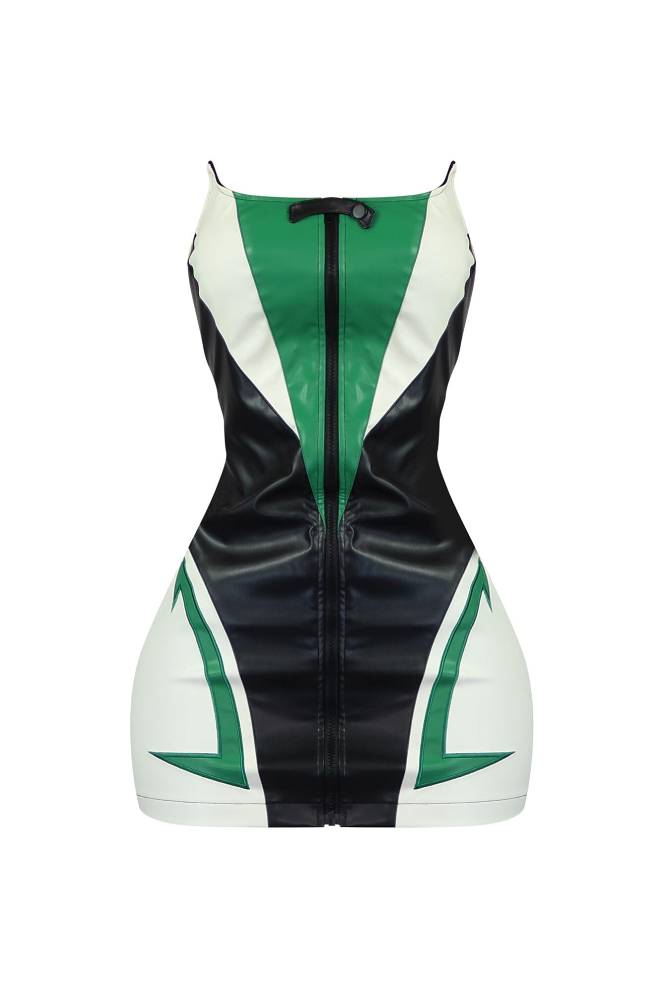 Doja Faux Leather Moto Mini Dress