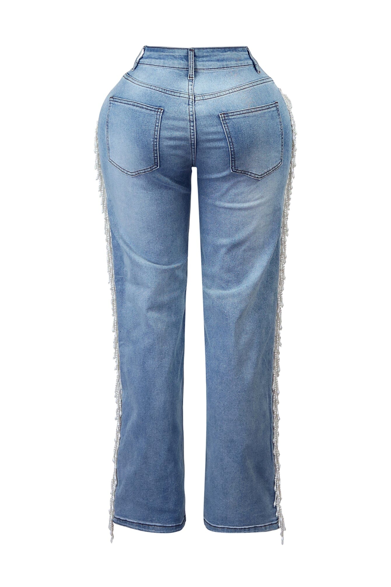 Sweet Dreams Pearl Fringe Denim Jeans