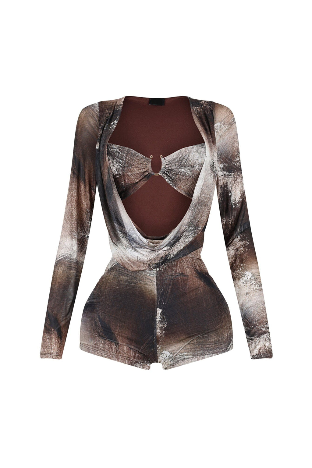 Yara Mesh Print Romper