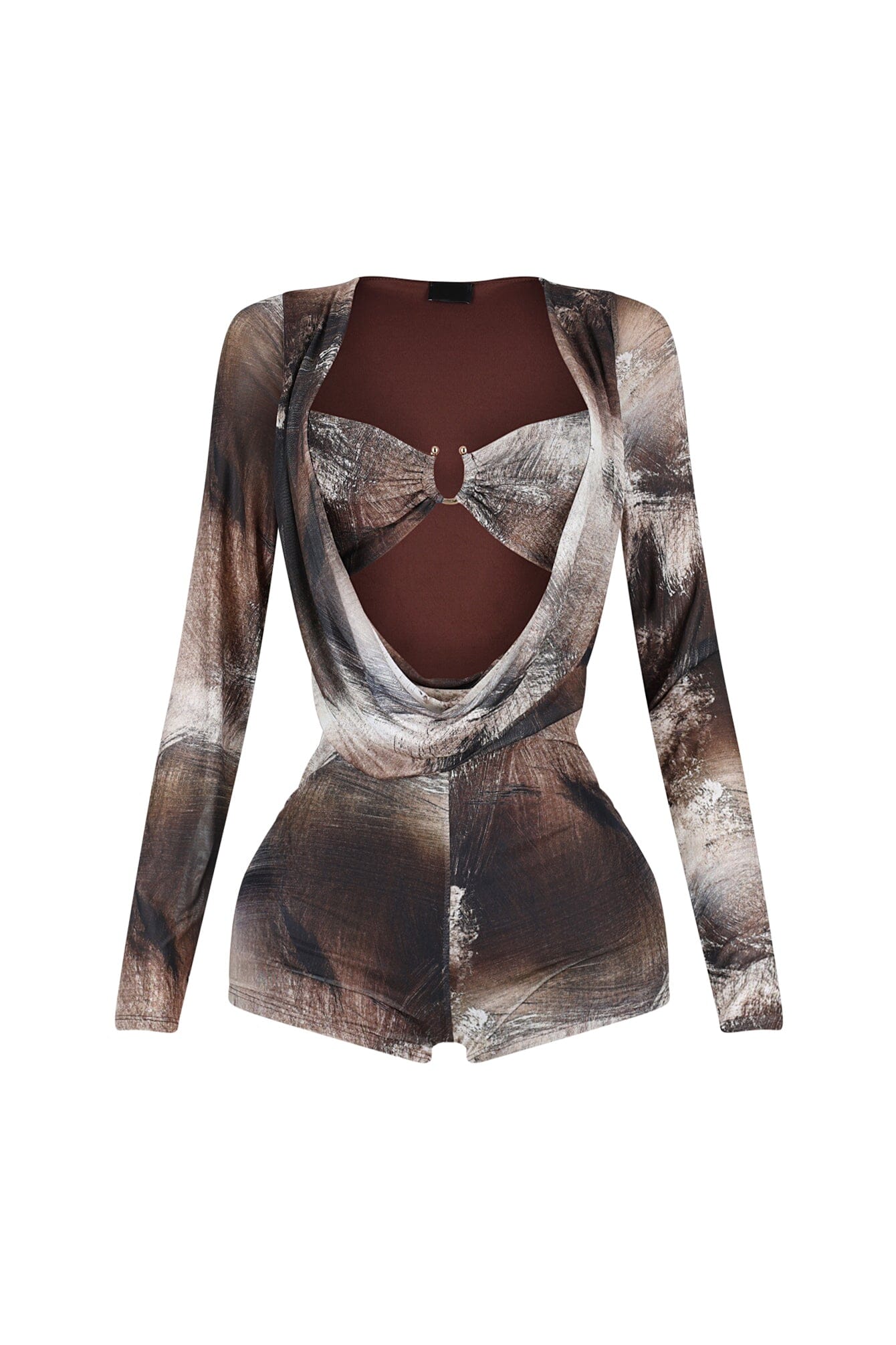 Yara Mesh Print Romper