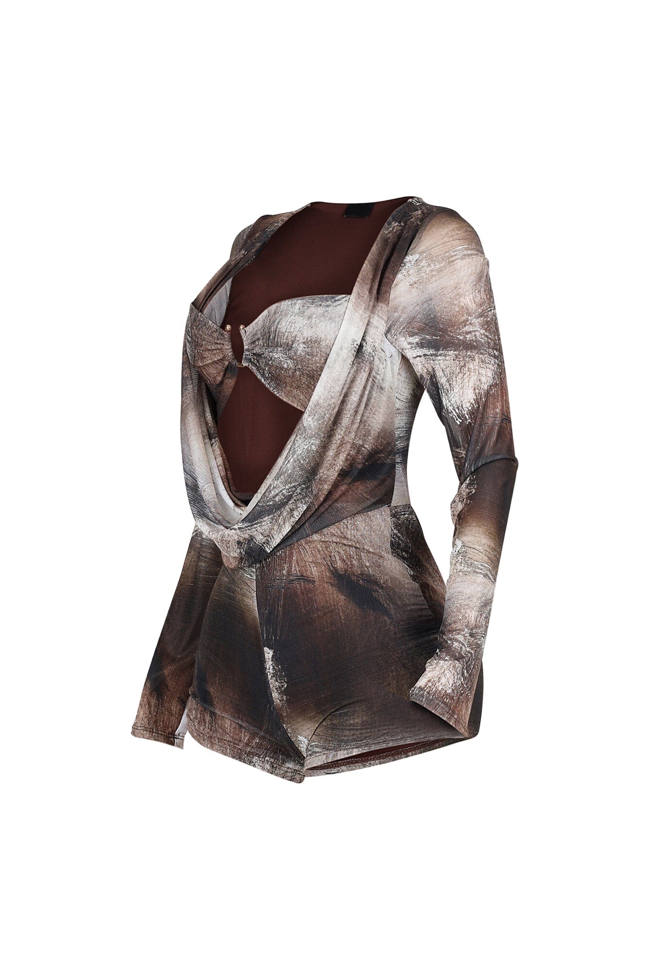 Yara Mesh Print Romper